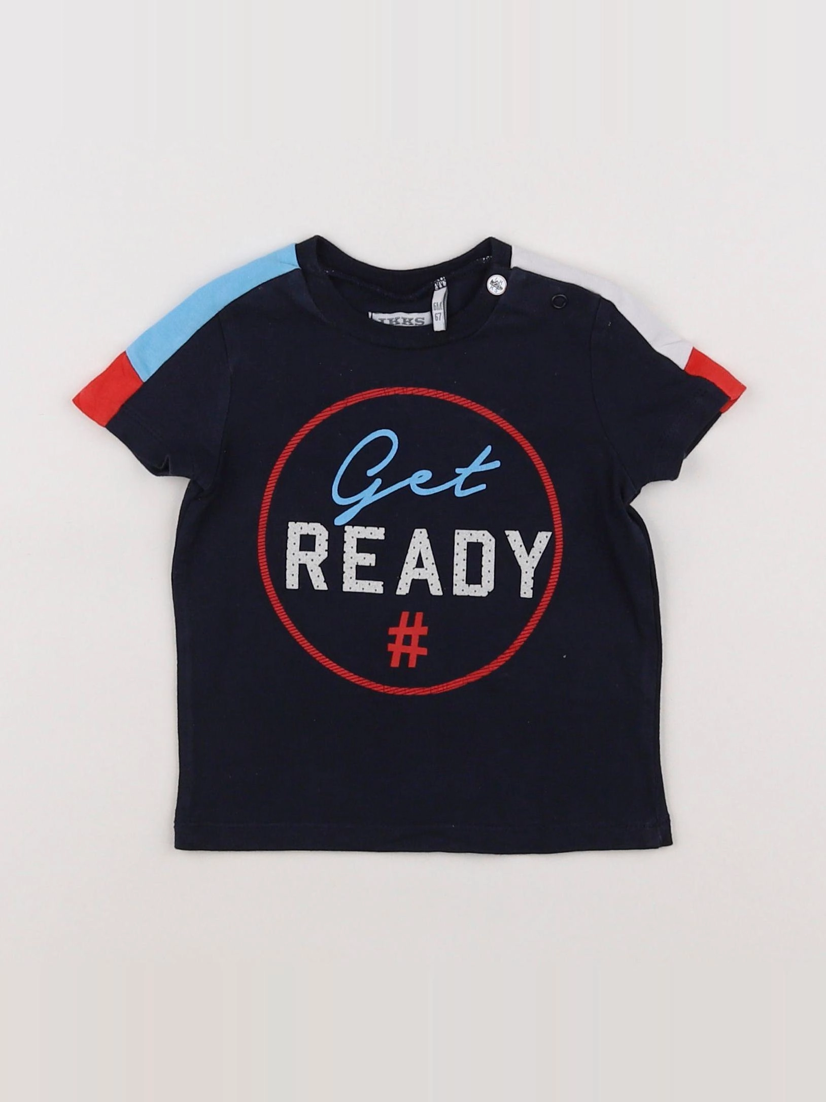 IKKS - tee-shirt bleu - 6 mois