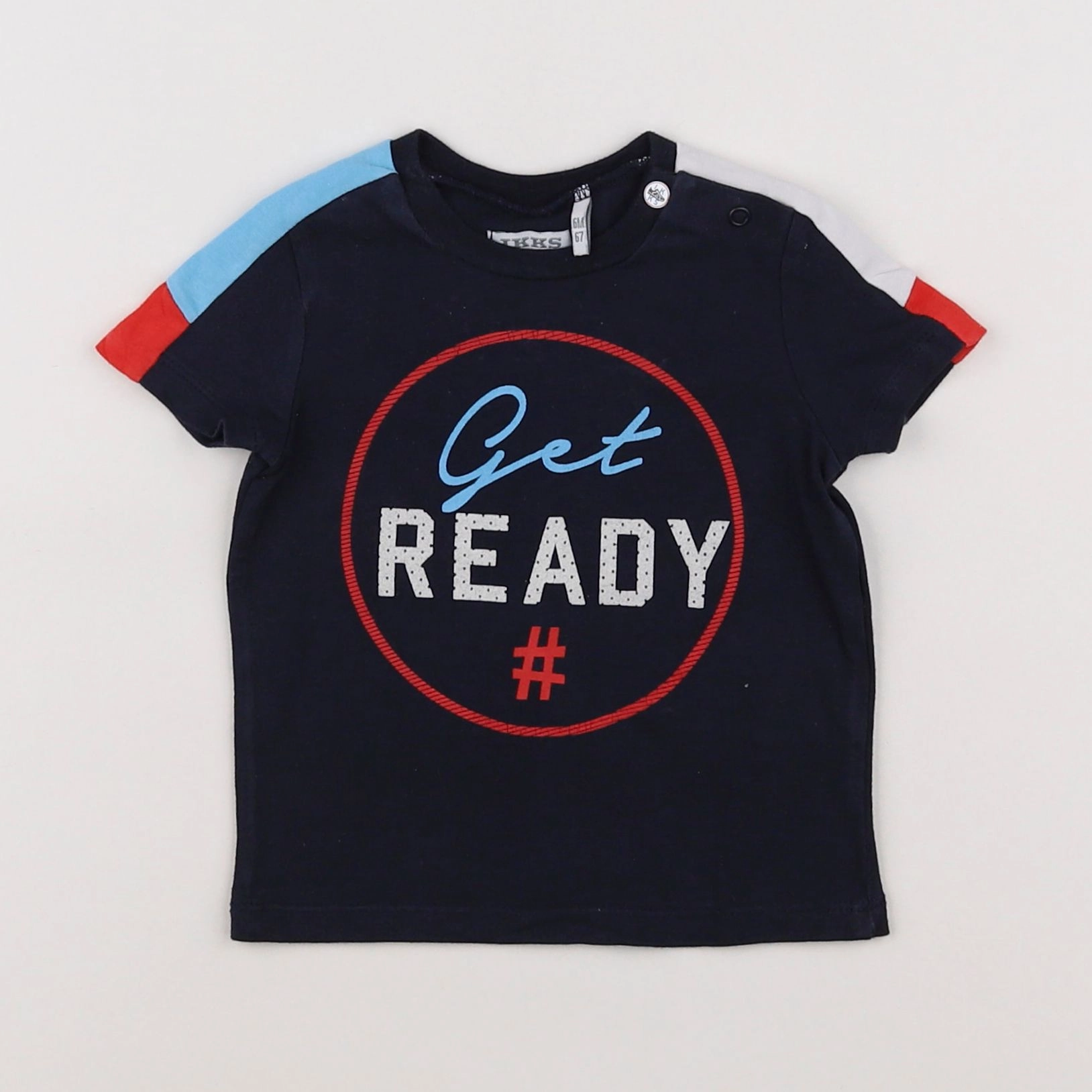 IKKS - tee-shirt bleu - 6 mois