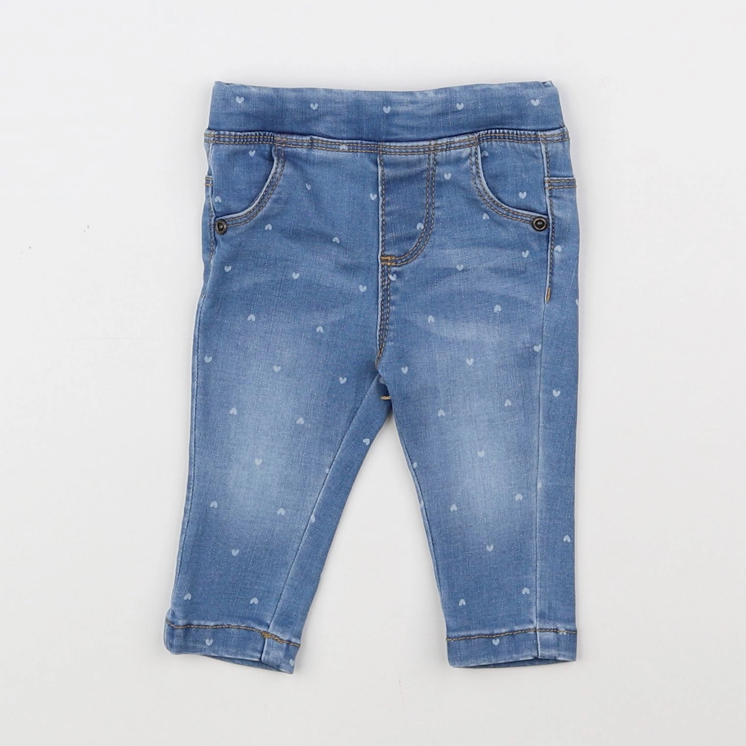 Vertbaudet - jegging bleu - 3 mois