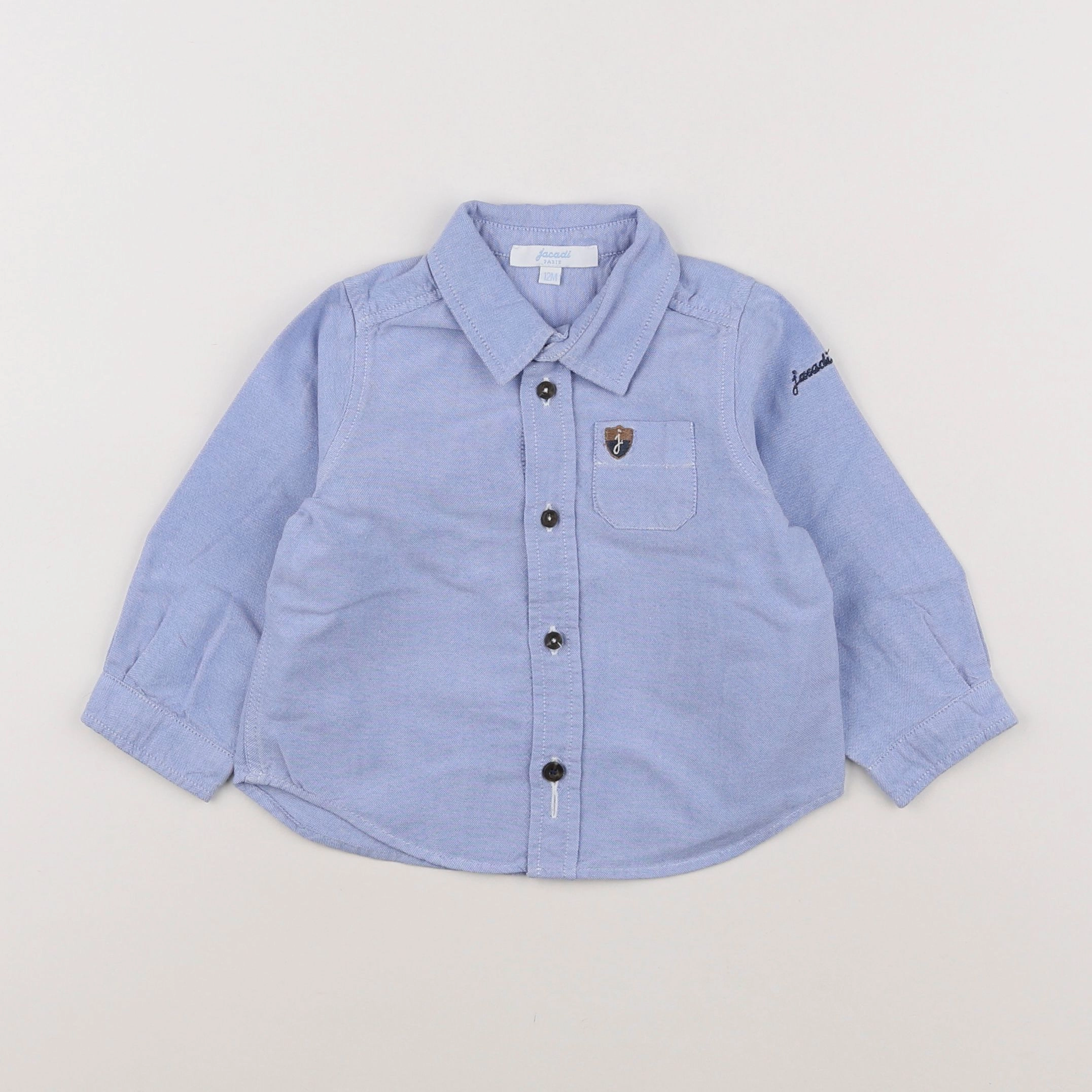 Jacadi - chemise bleu - 12 mois