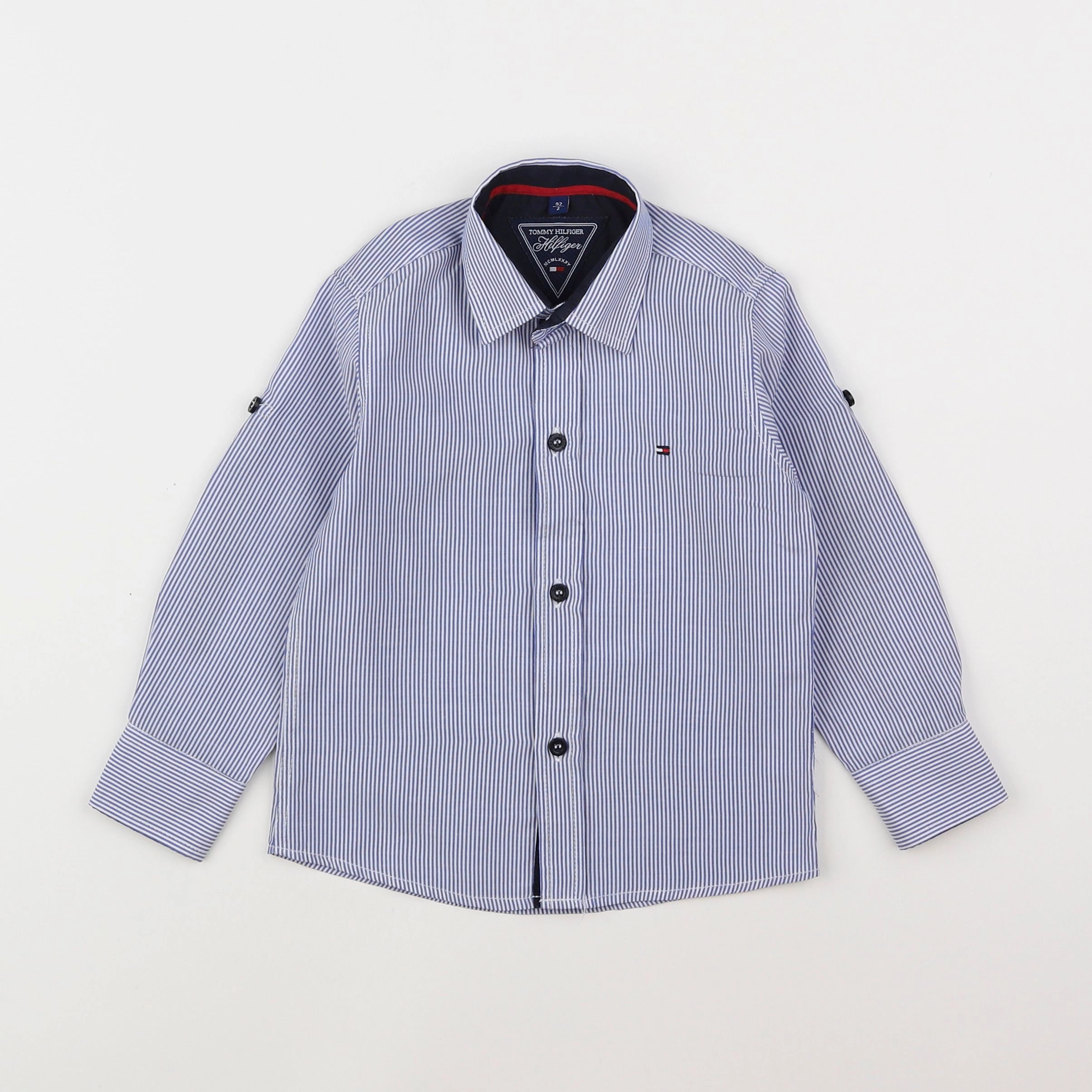 Tommy Hilfiger - chemise blanc, bleu - 2 ans