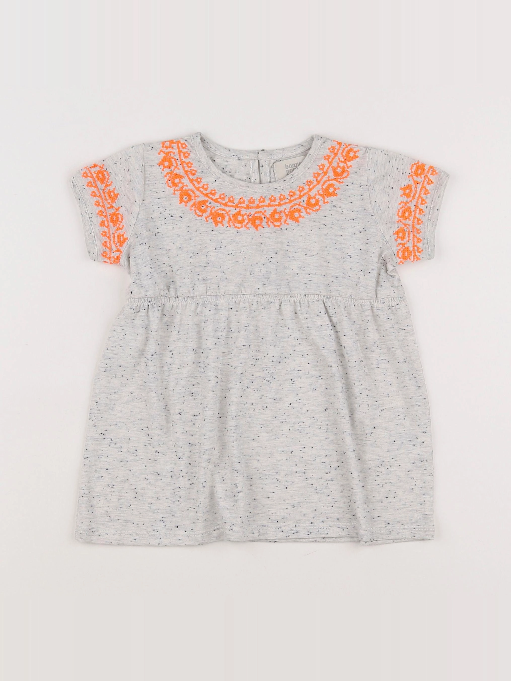 Bonnet à Pompon - robe gris - 12 mois