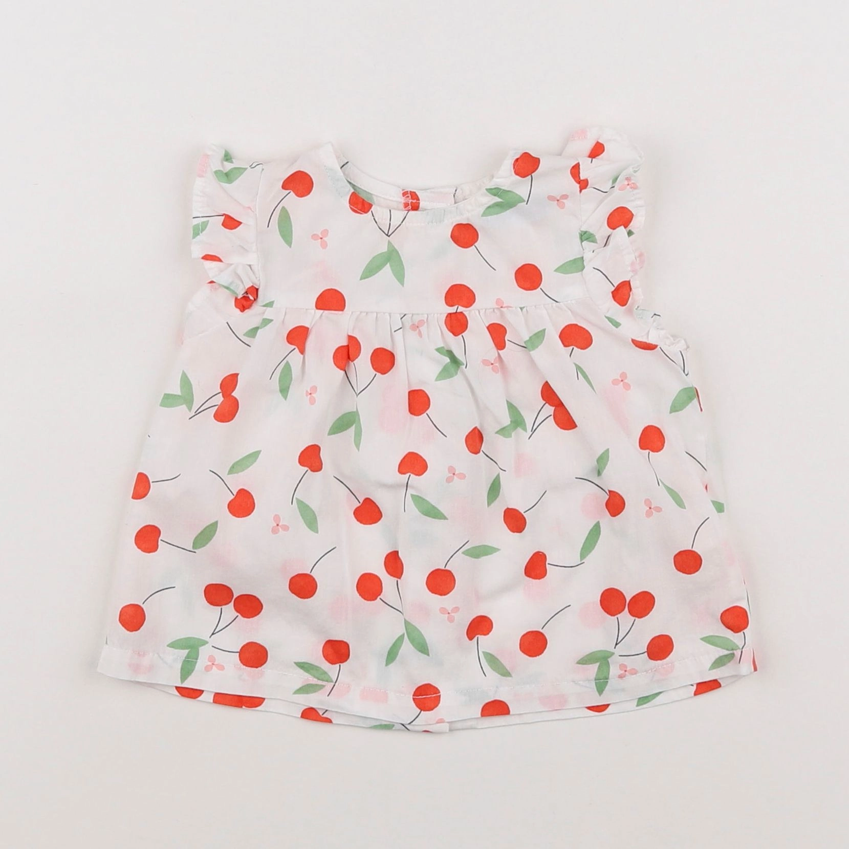 Vertbaudet - blouse rouge - 6 mois