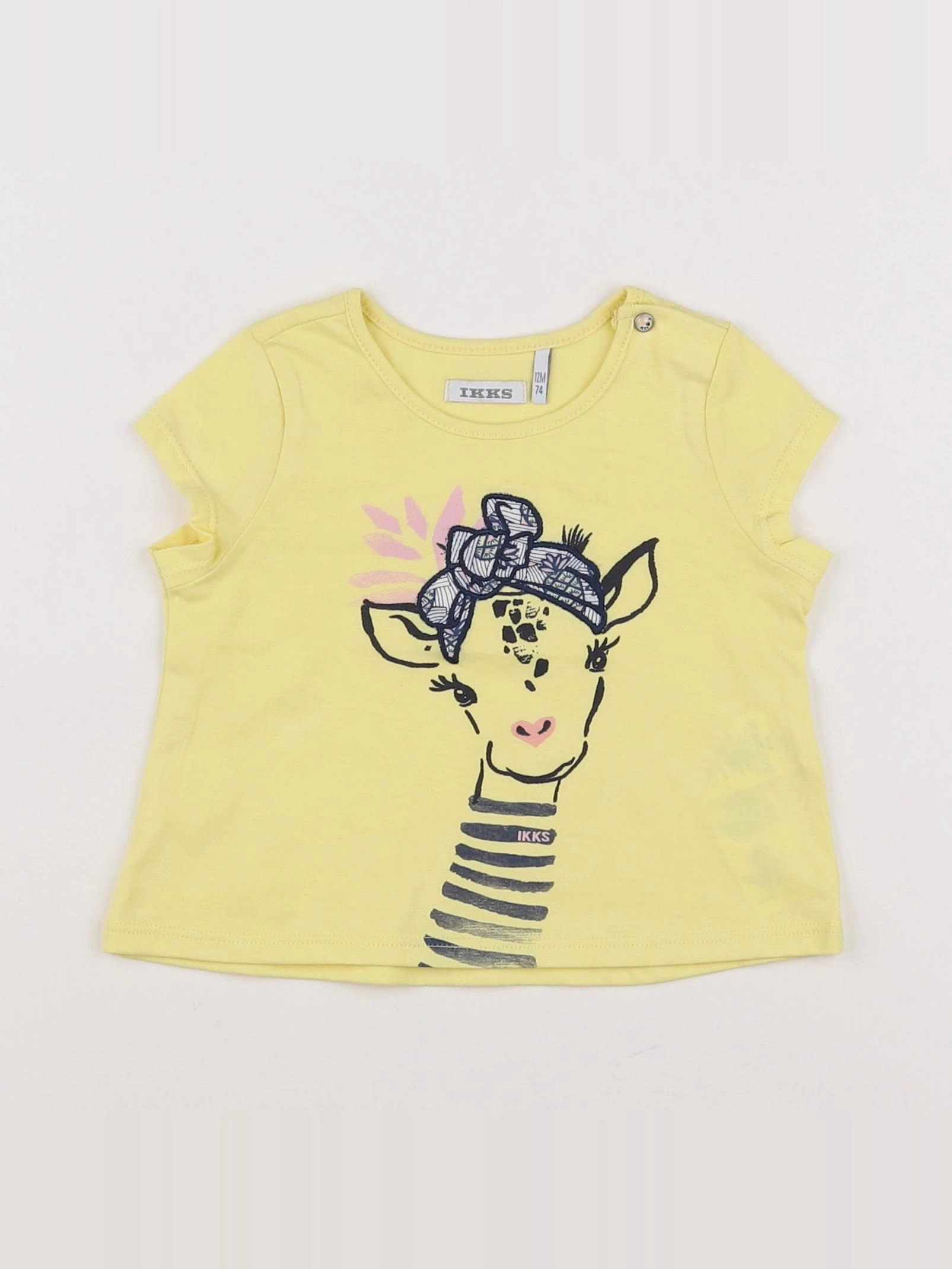 IKKS - tee-shirt jaune - 12 mois