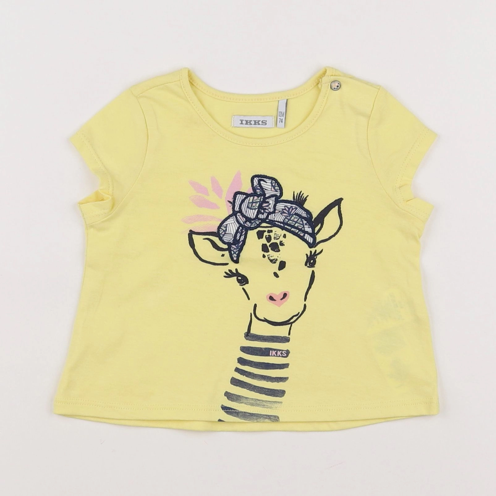 IKKS - tee-shirt jaune - 12 mois