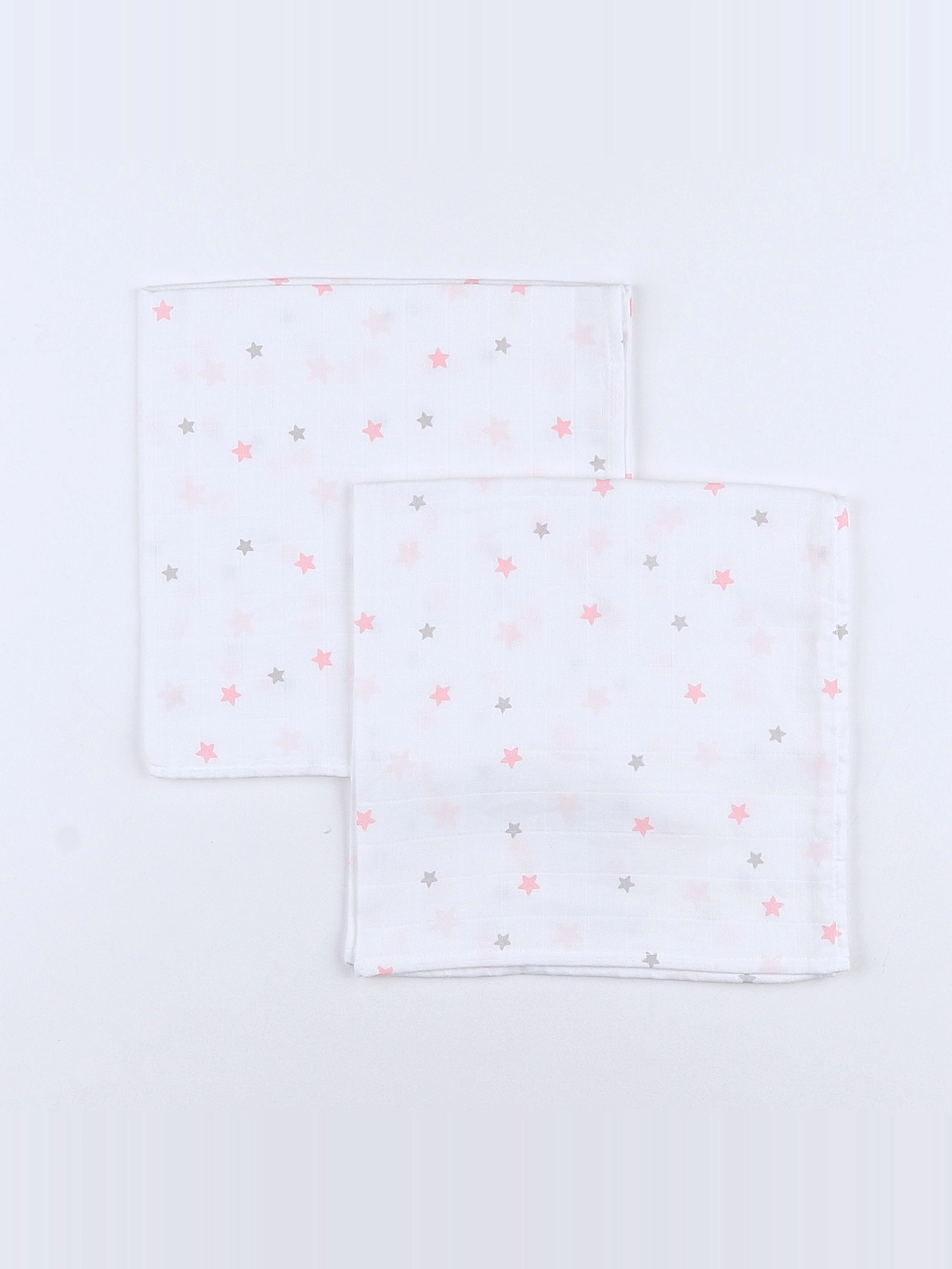 Gloop - lot de 2 langes Etoile Rose  (neuf) - 50x50