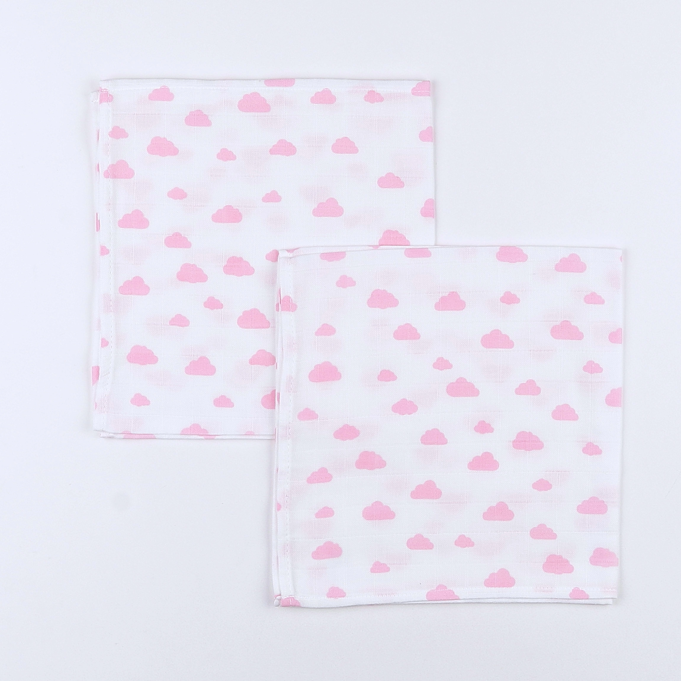 Gloop - lot de 2 langes nuage rose (neuf) - 50x50