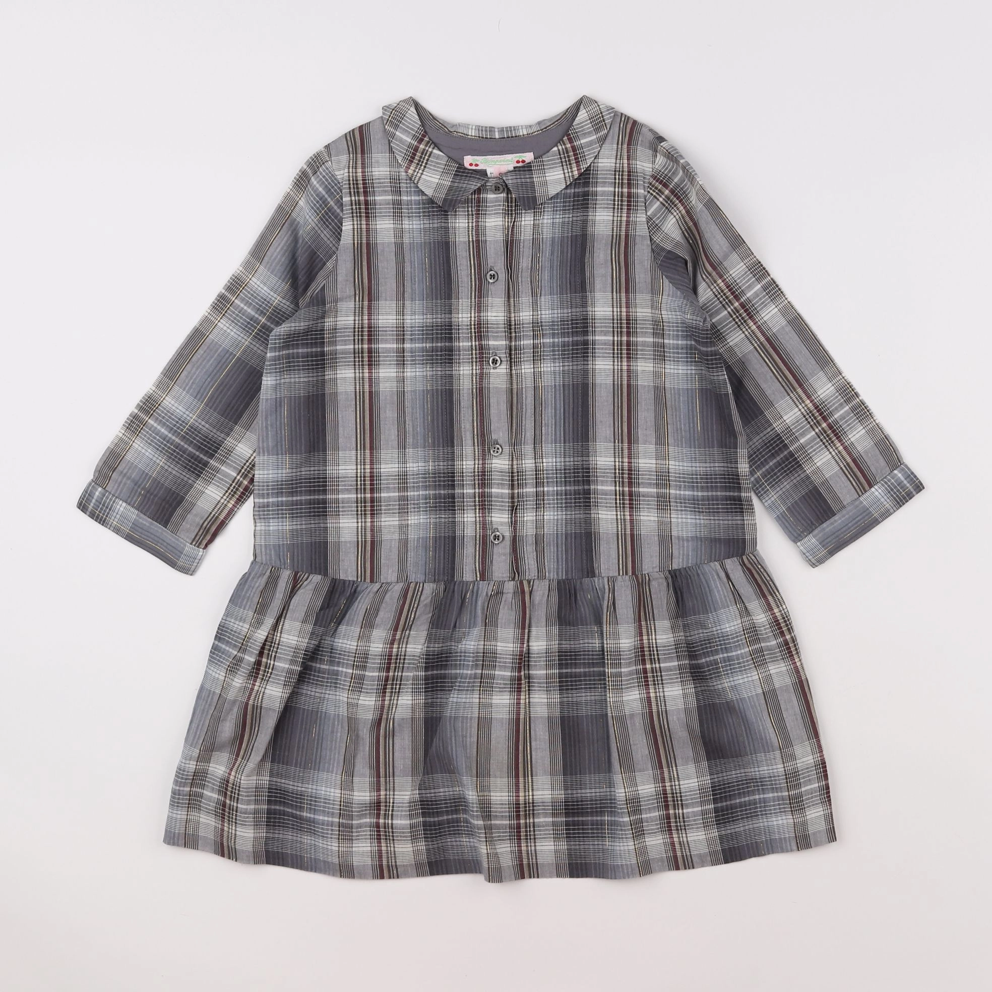 Bonpoint - robe gris - 6 ans