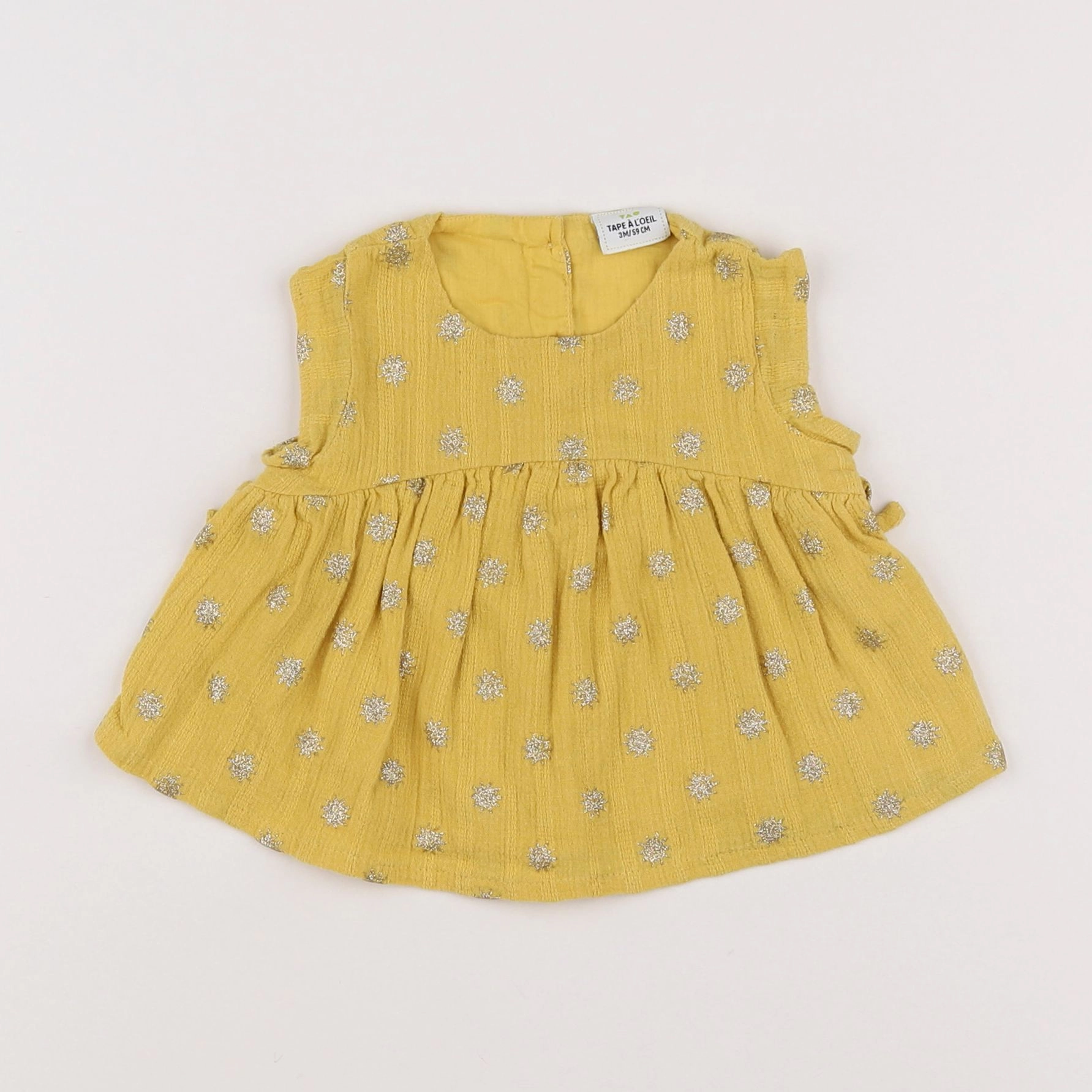 Tape à l'oeil - robe jaune, or - 3 mois