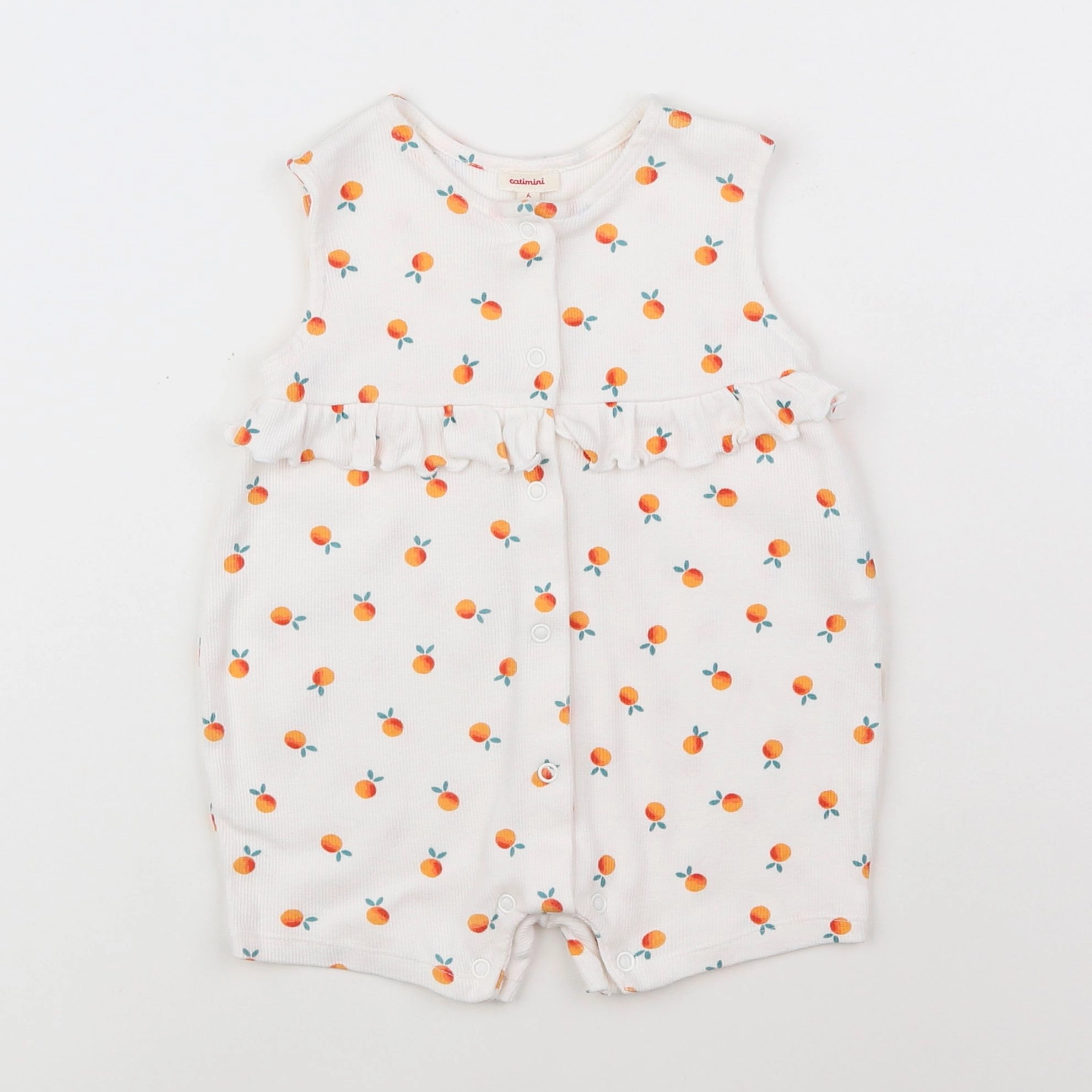 Catimini - combinaison blanc, orange - 6 mois