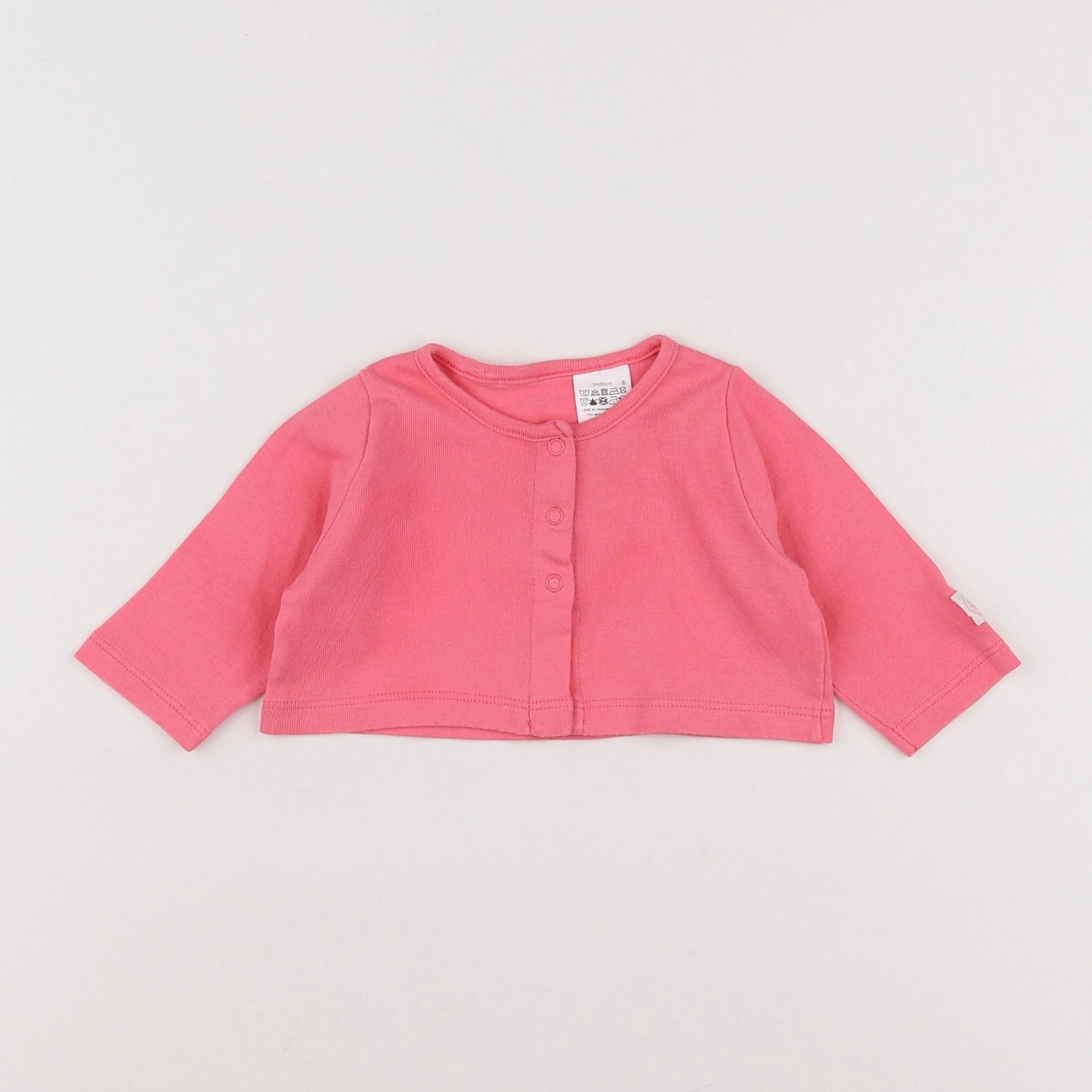 Petit Bateau - tee-shirt rose - 3 mois