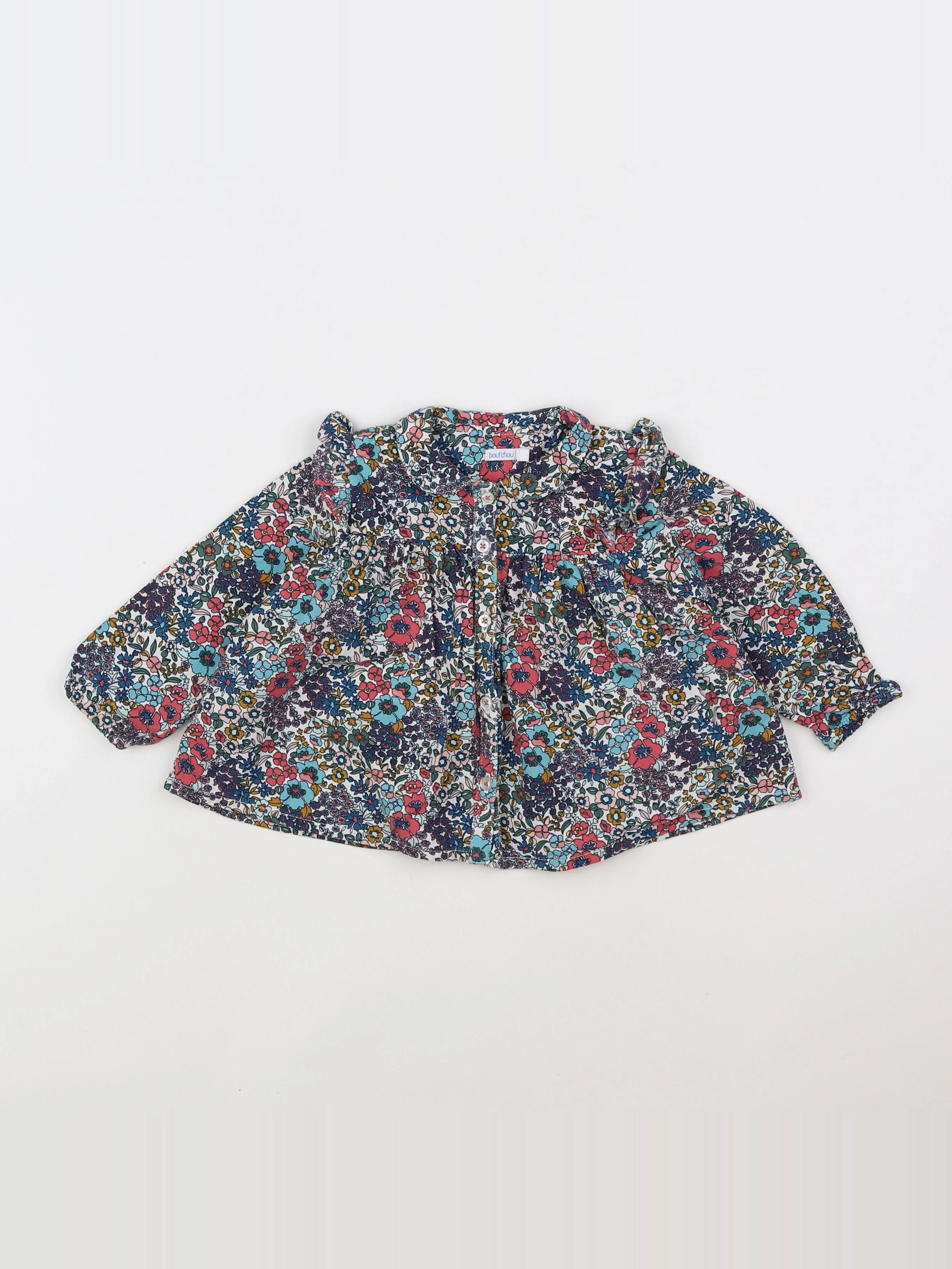 Boutchou - blouse multicolore - 12 mois
