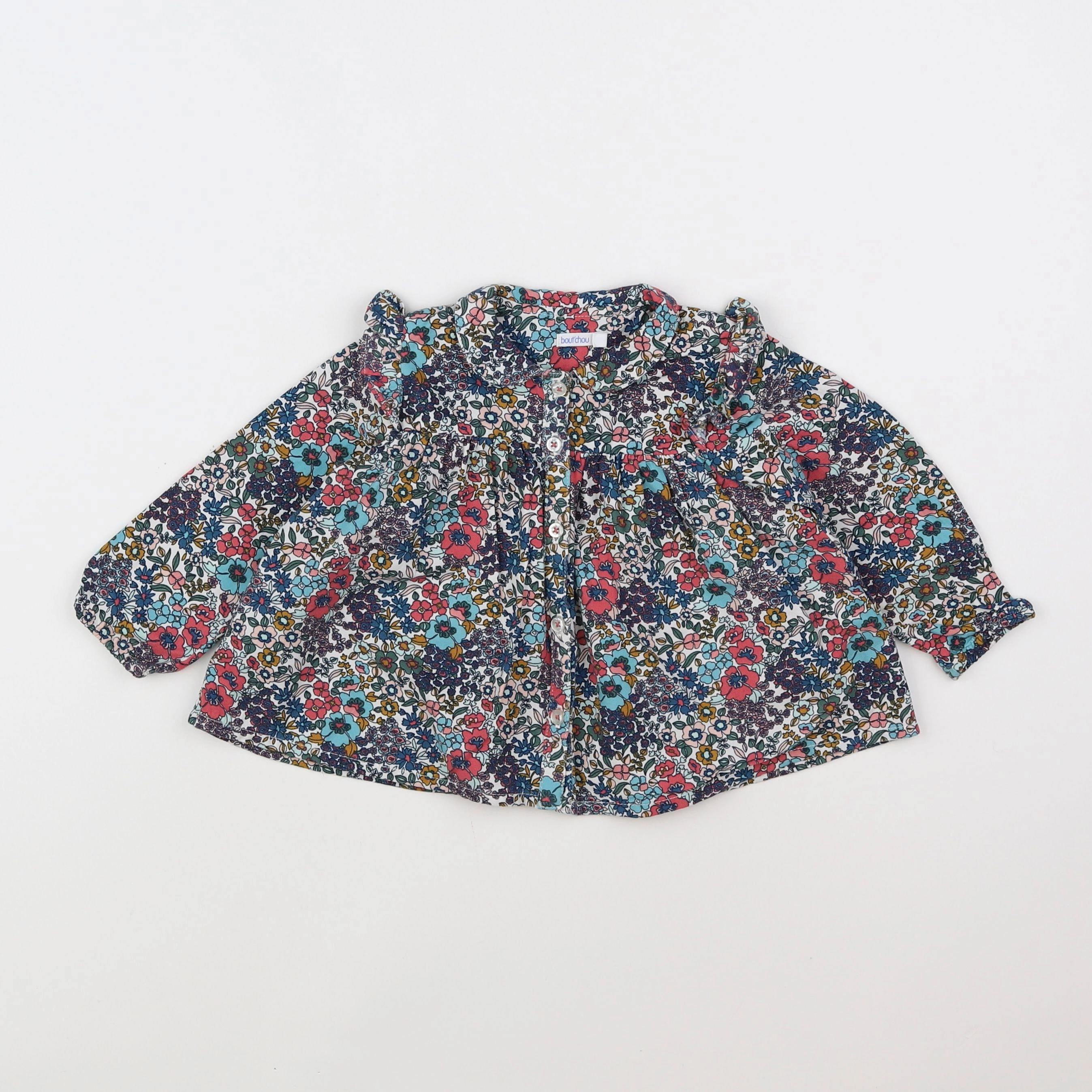 Boutchou - blouse multicolore - 12 mois
