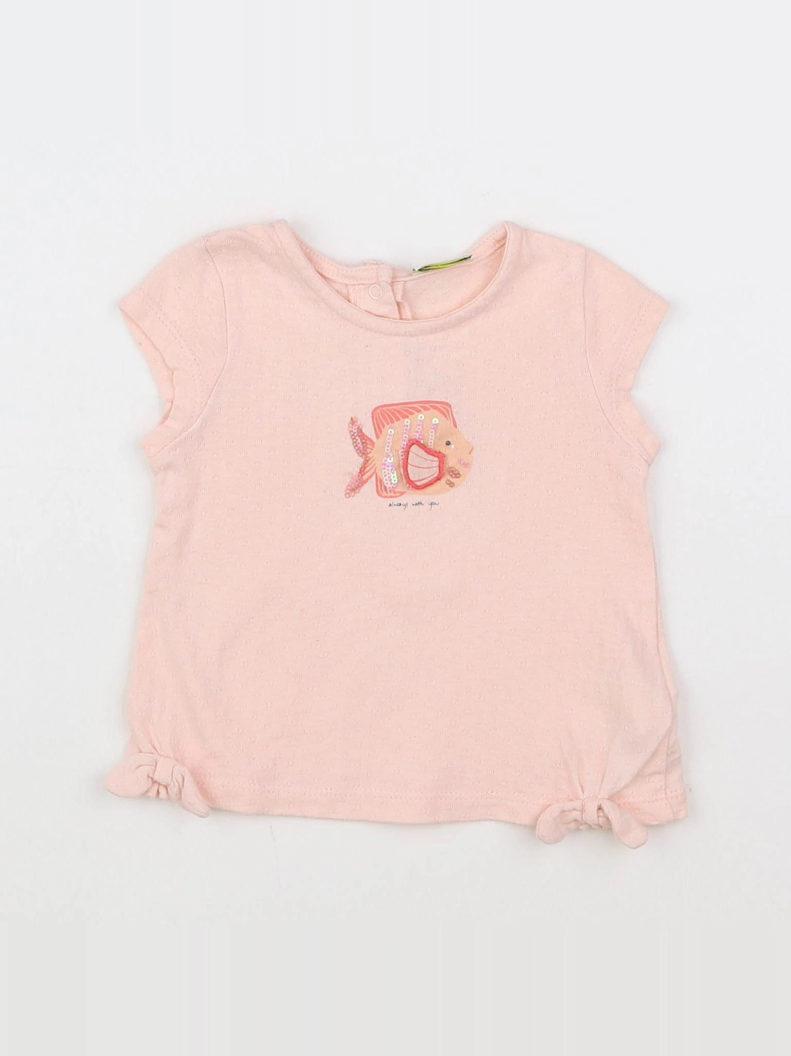Tape à l'oeil - tee-shirt rose - 6 mois