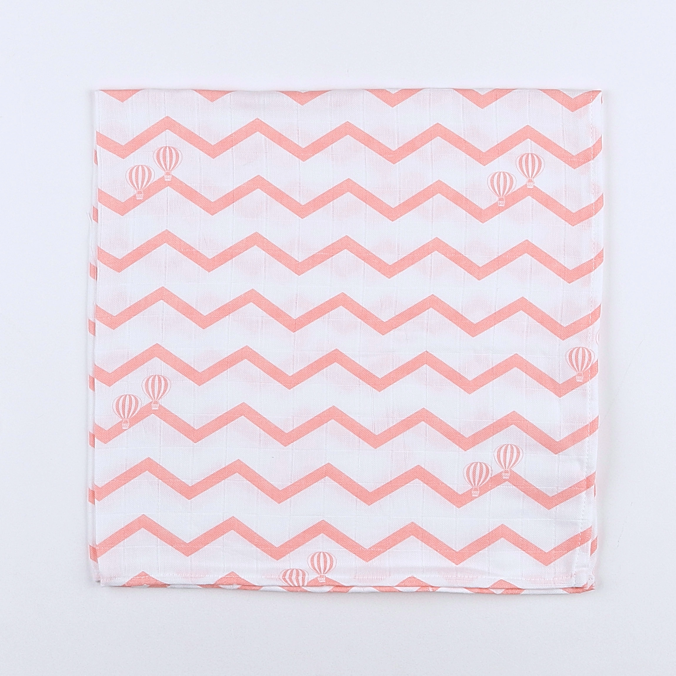 Gloop - lange chevron corail (neuf) - 70x70