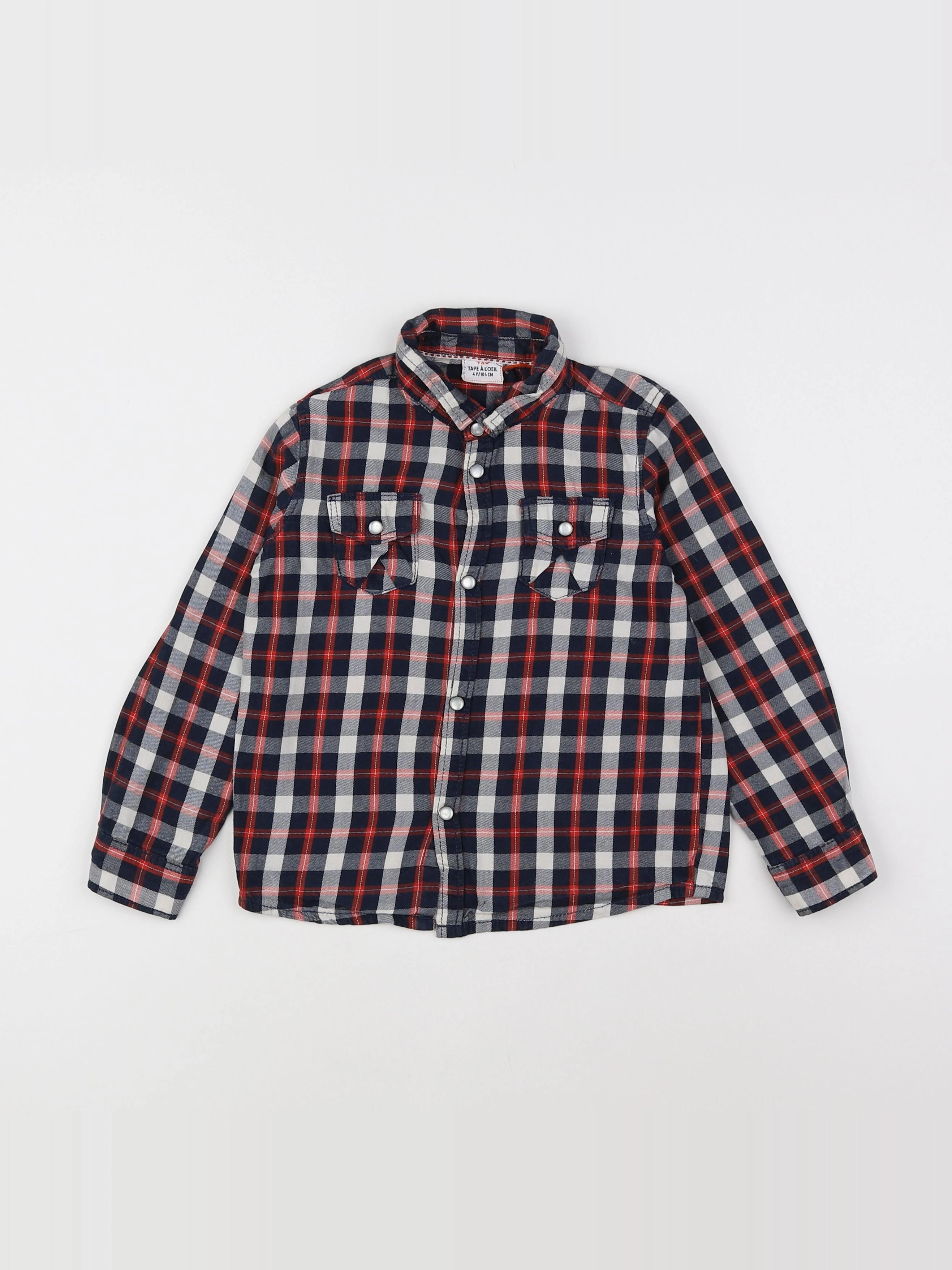 Tape à l'oeil - chemise rouge - 4 ans