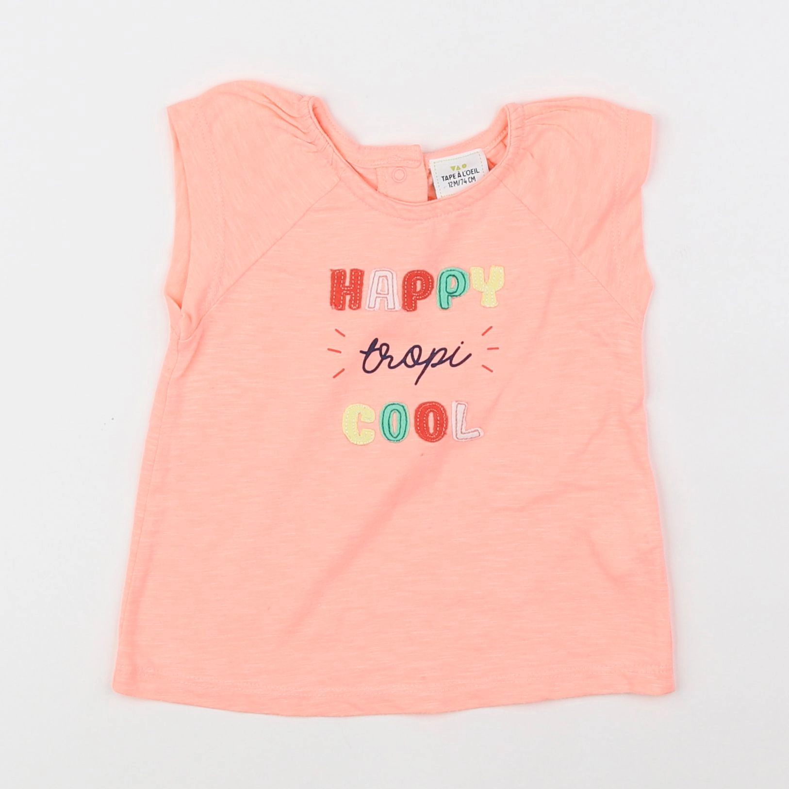 Tape à l'oeil - tee-shirt rose - 12 mois