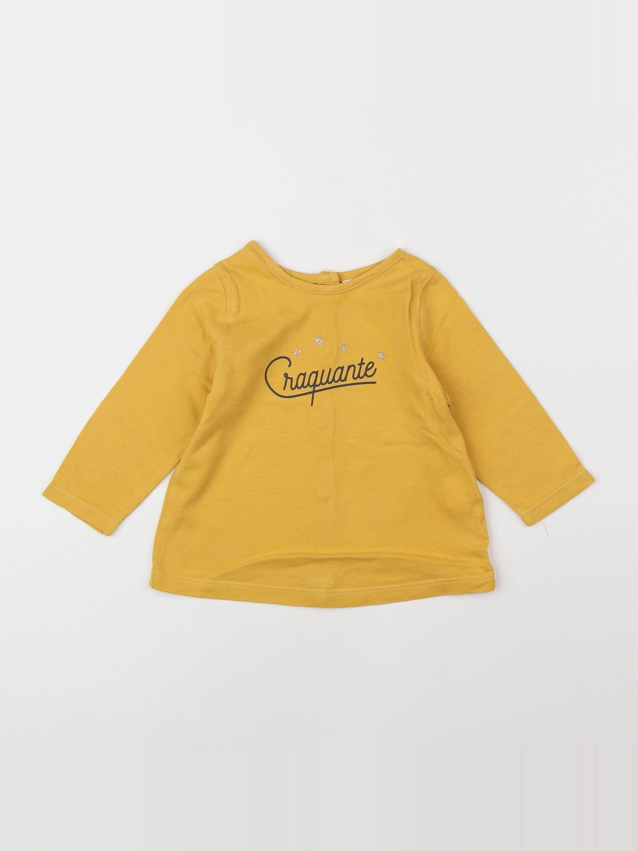 Tape à l'oeil - tee-shirt jaune - 9 mois