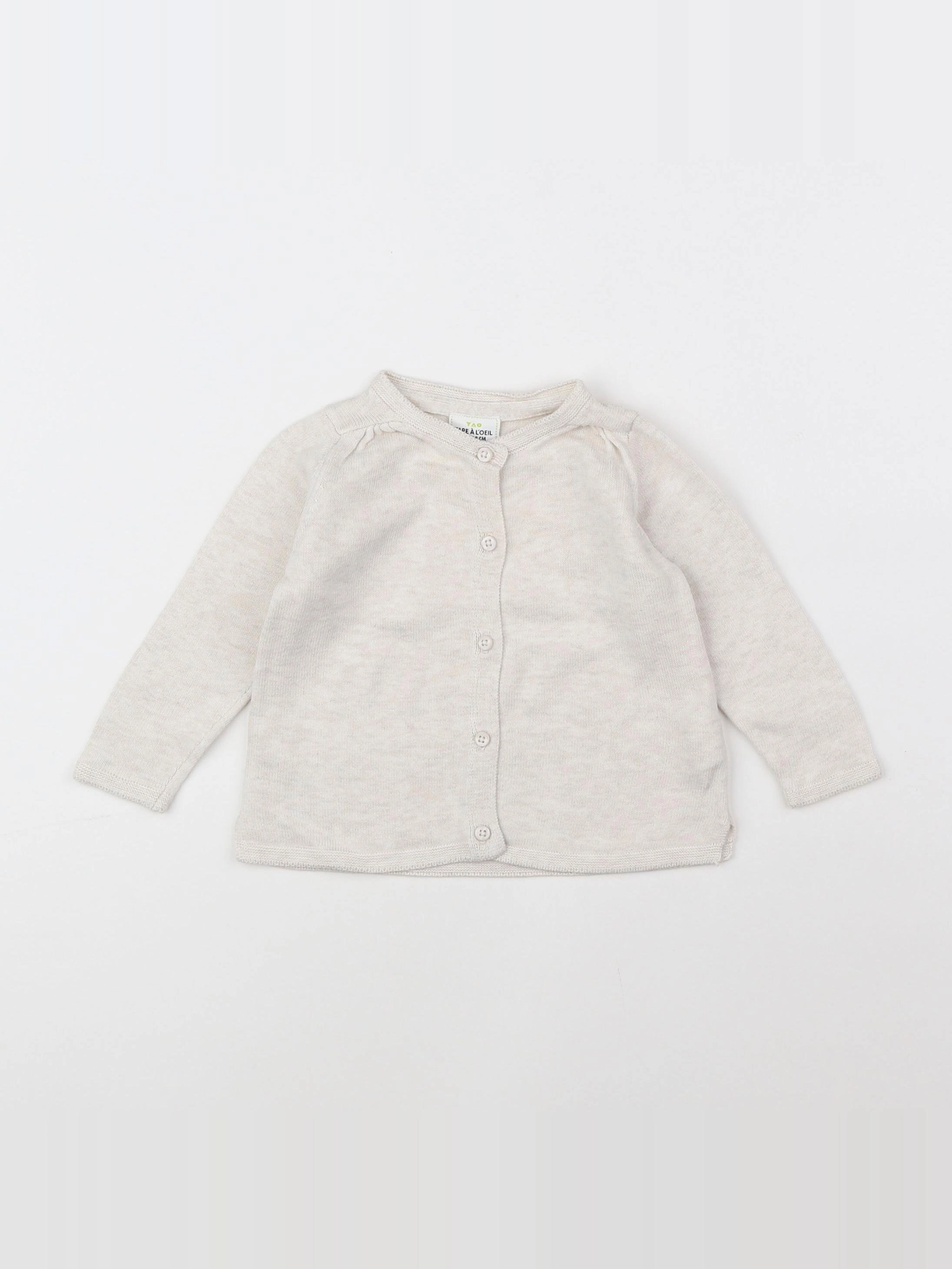 Tape à l'oeil - gilet gris - 6 mois