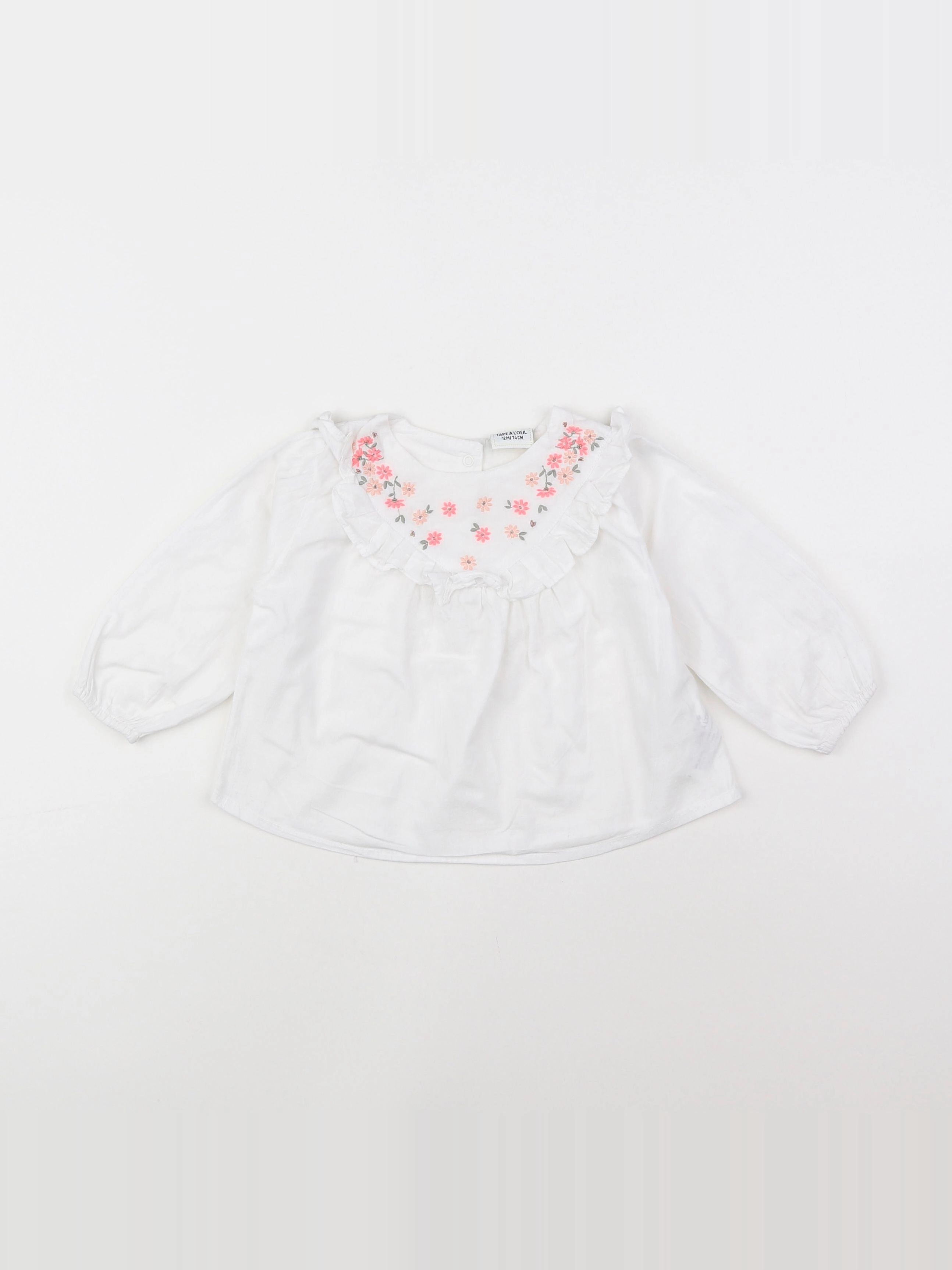 Tape à l'oeil - blouse blanc - 12 mois