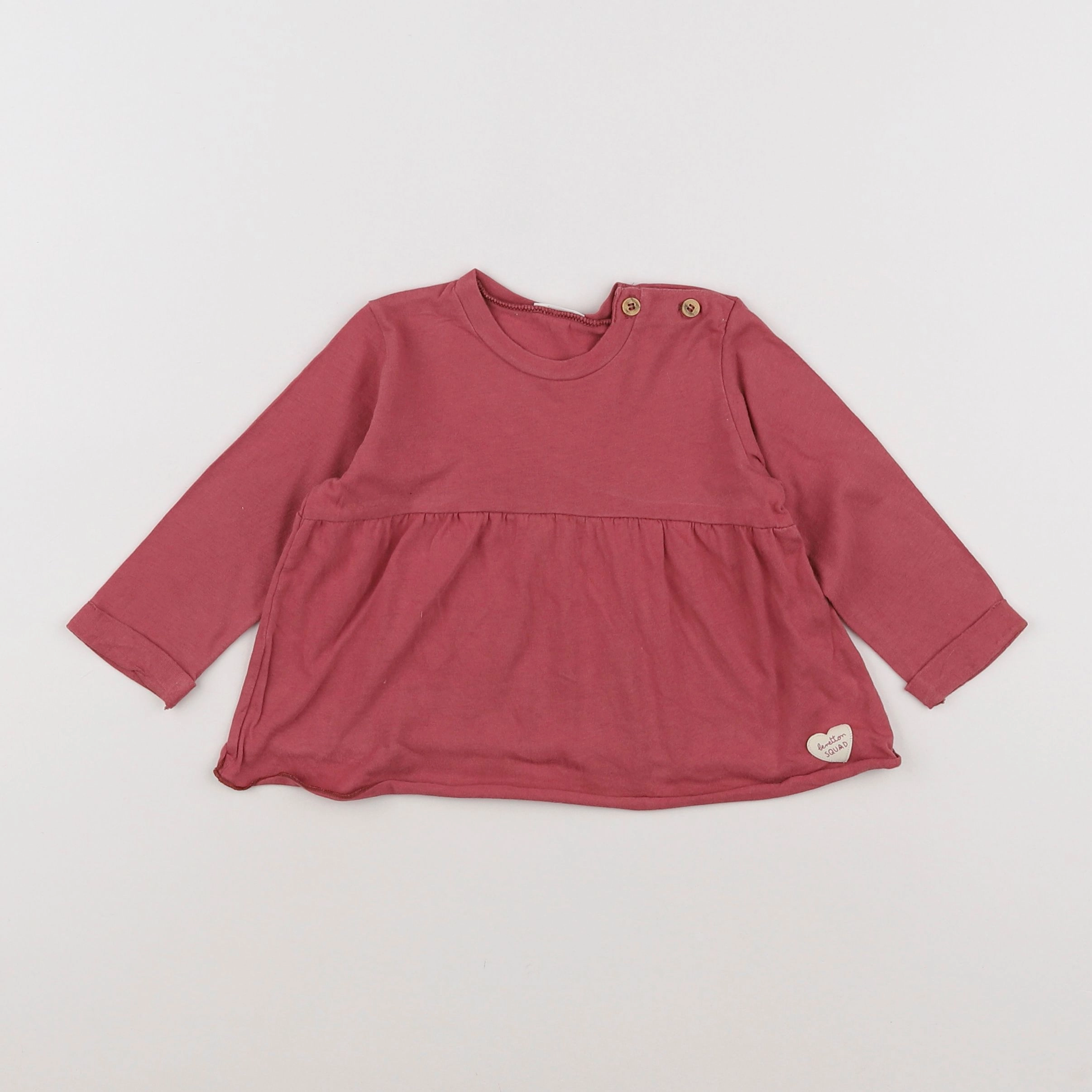 Benetton - tee-shirt rose - 6 mois