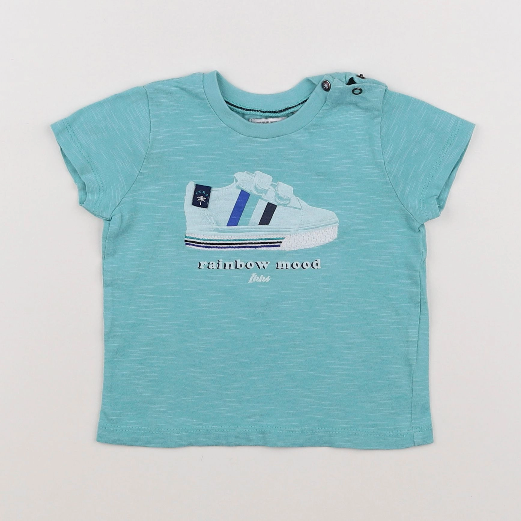 IKKS - tee-shirt vert, bleu - 12 mois