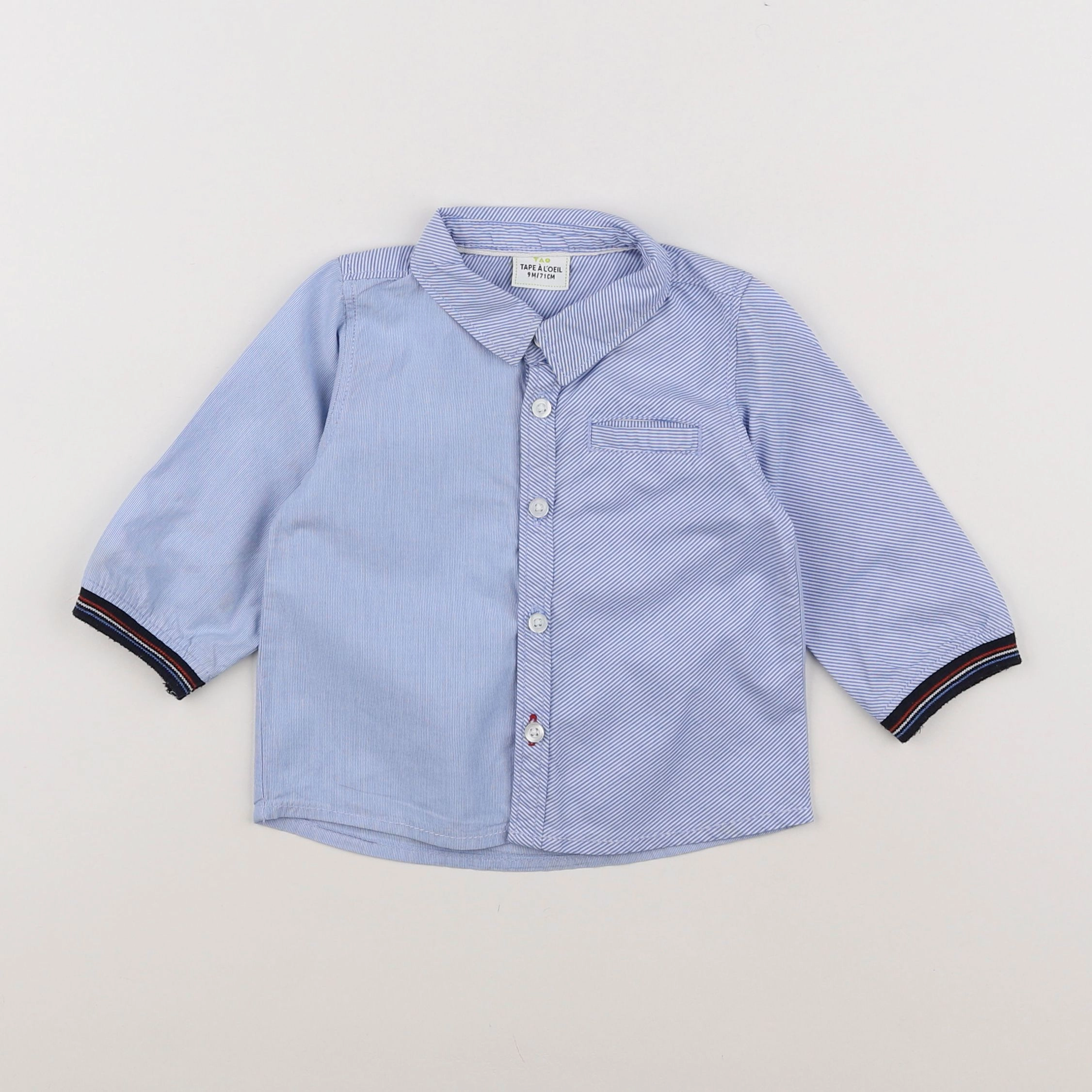 Tape à l'oeil - chemise bleu - 9 mois
