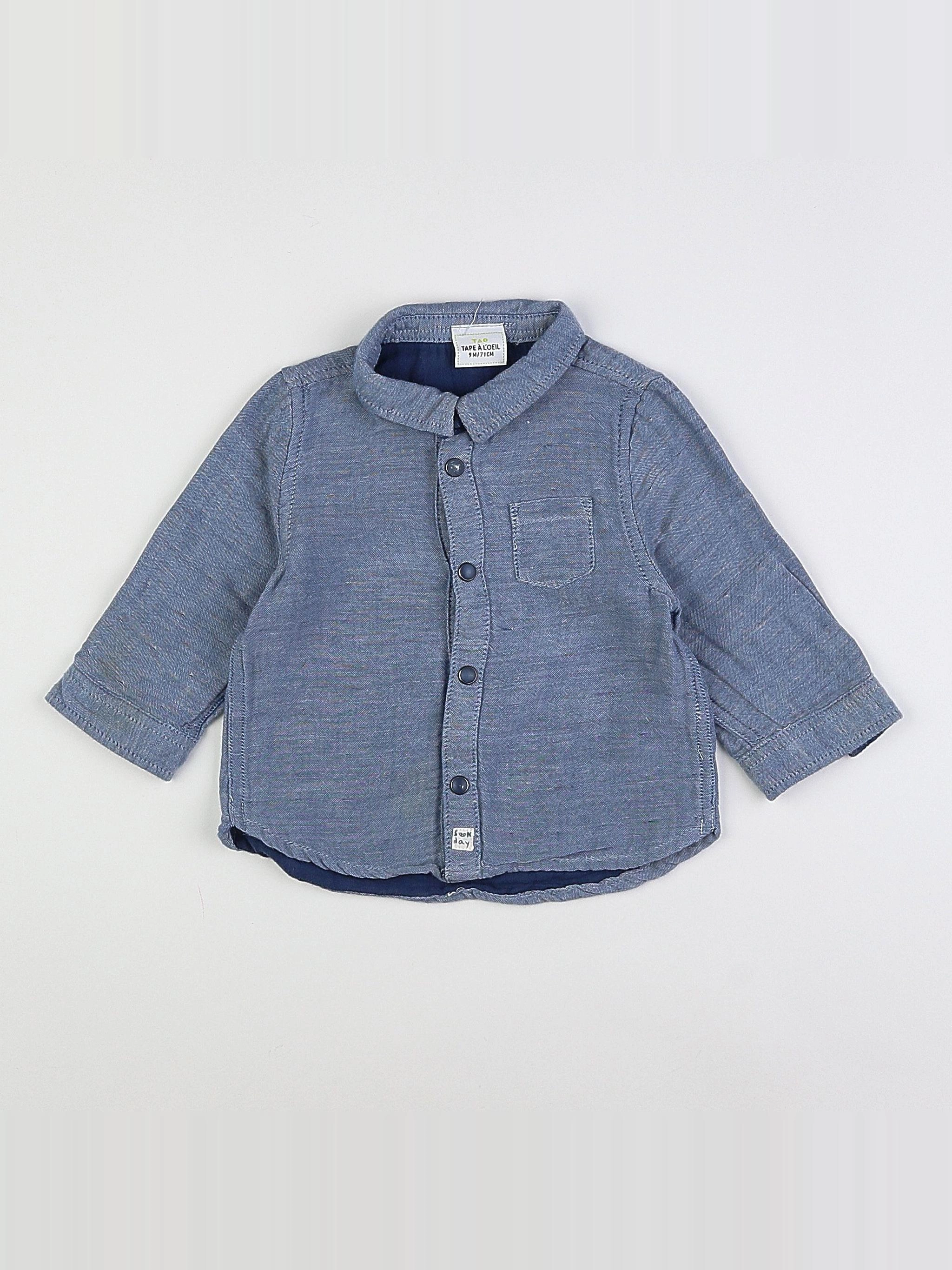 Tape à l'oeil - chemise bleu - 9 mois