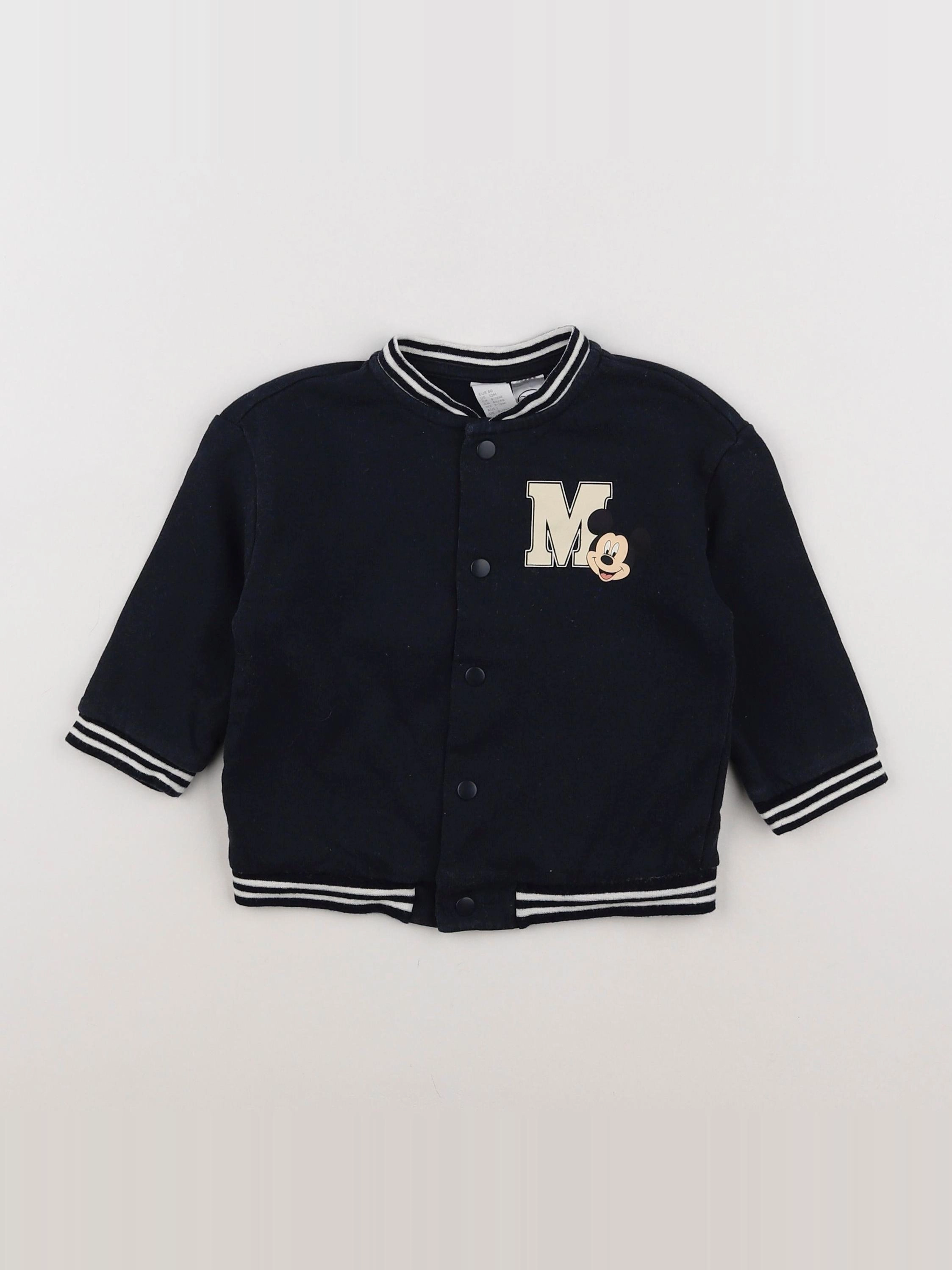 H&M - sweat bleu - 9/12 mois