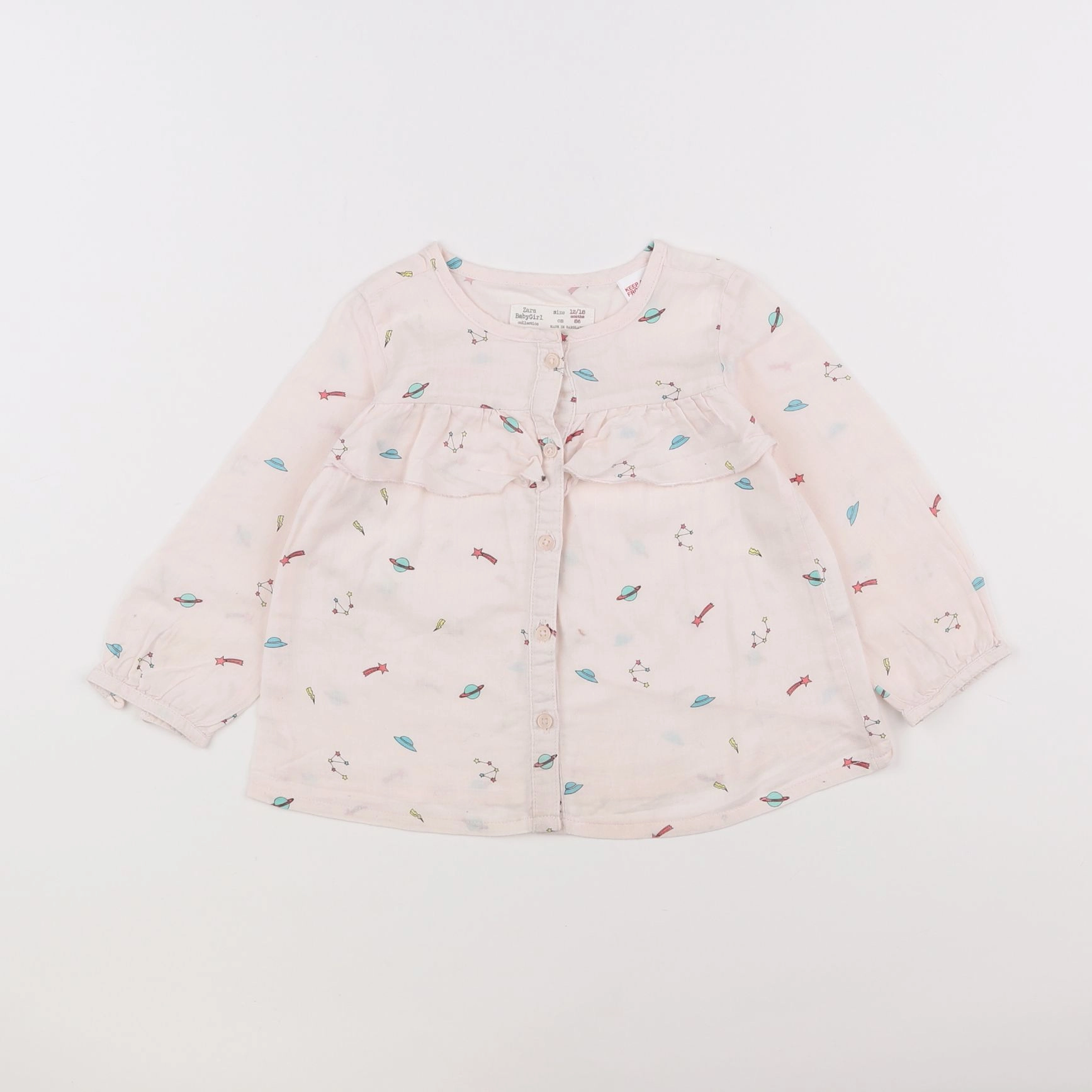 Zara - blouse rose - 12/18 mois