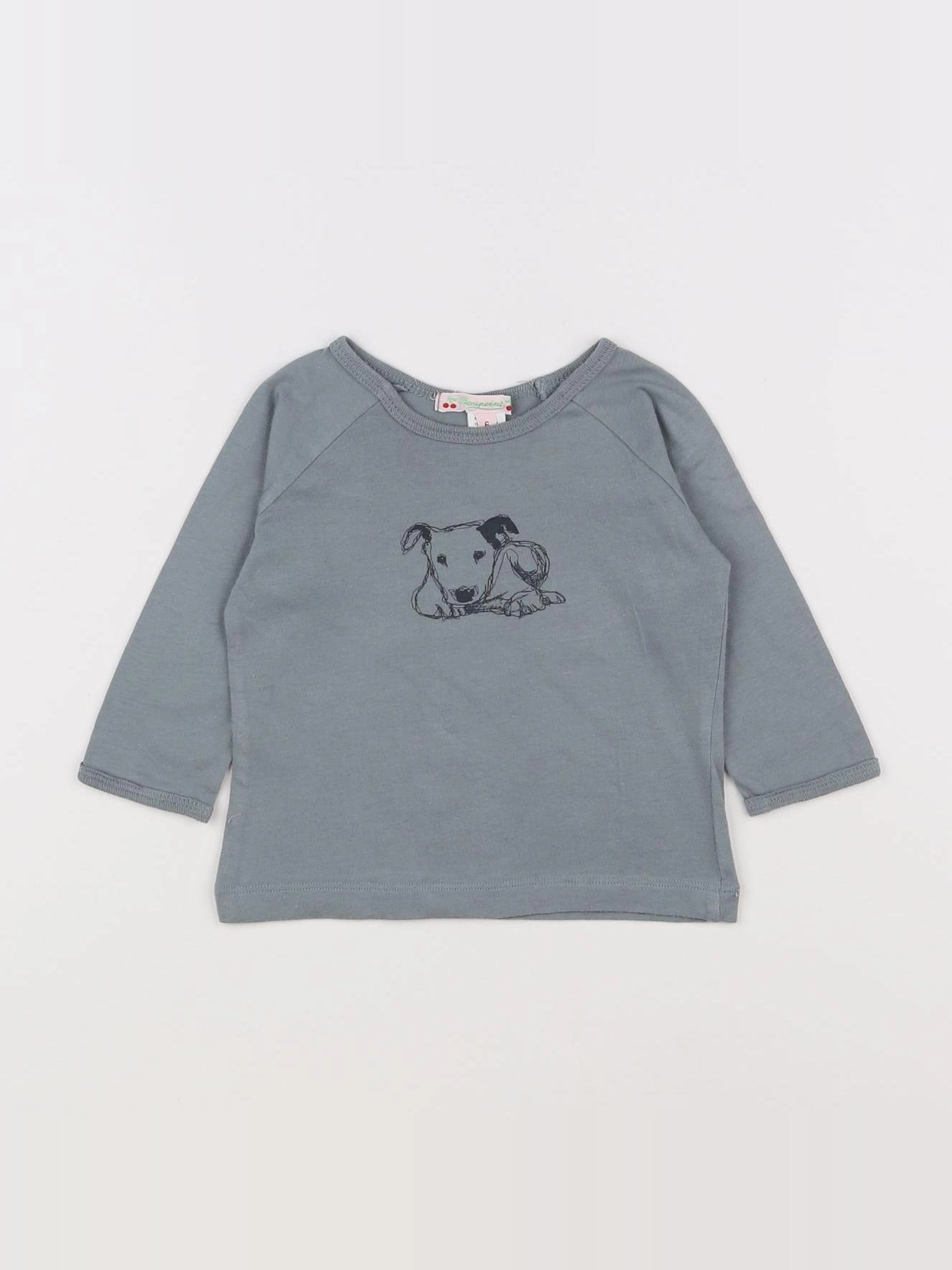 Bonpoint - tee-shirt bleu - 6 mois
