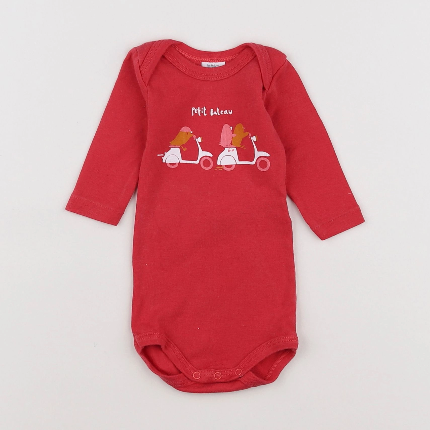 Petit Bateau - body rose - 3 mois
