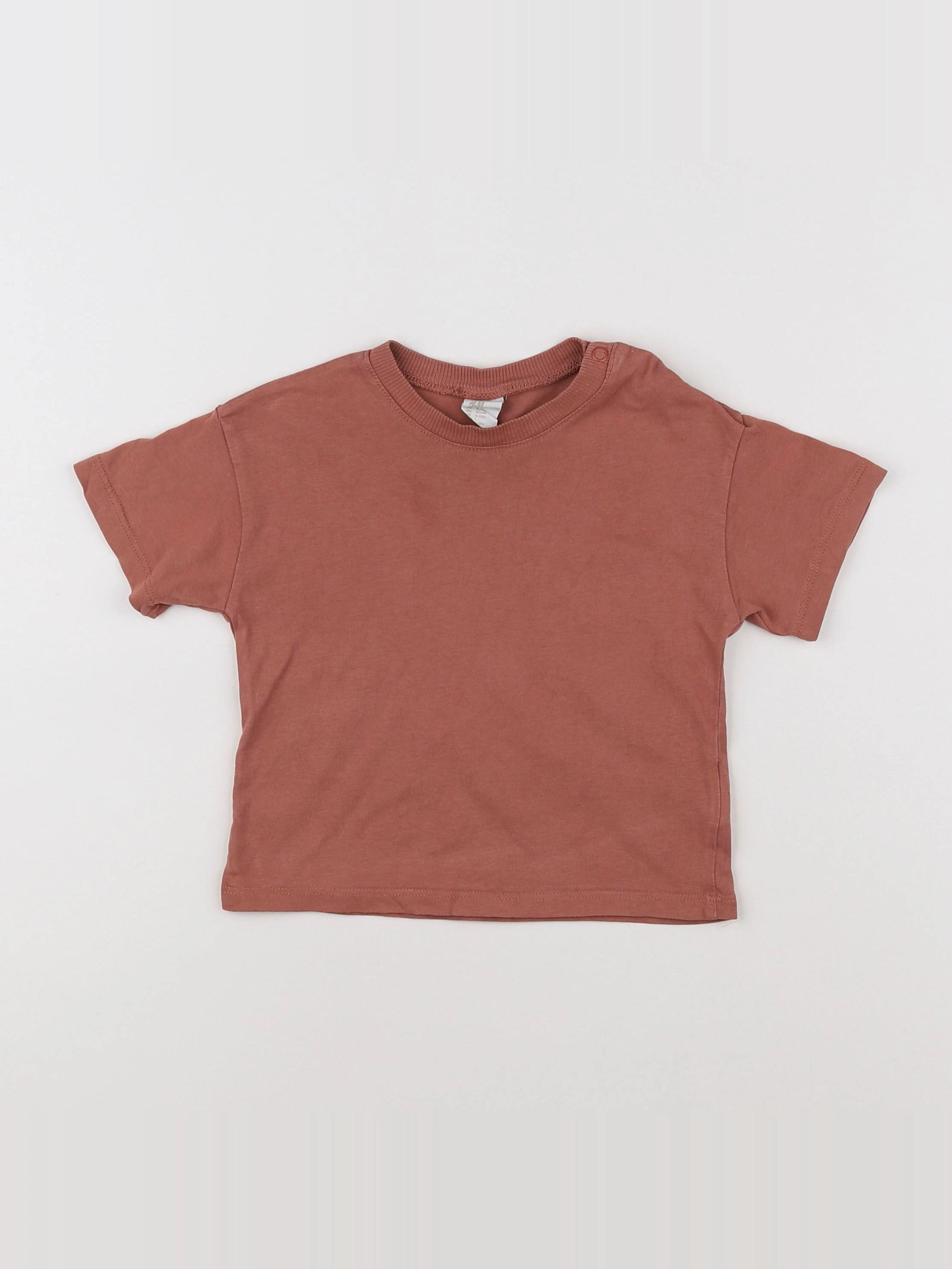 H&M - tee-shirt rose - 12/18 mois