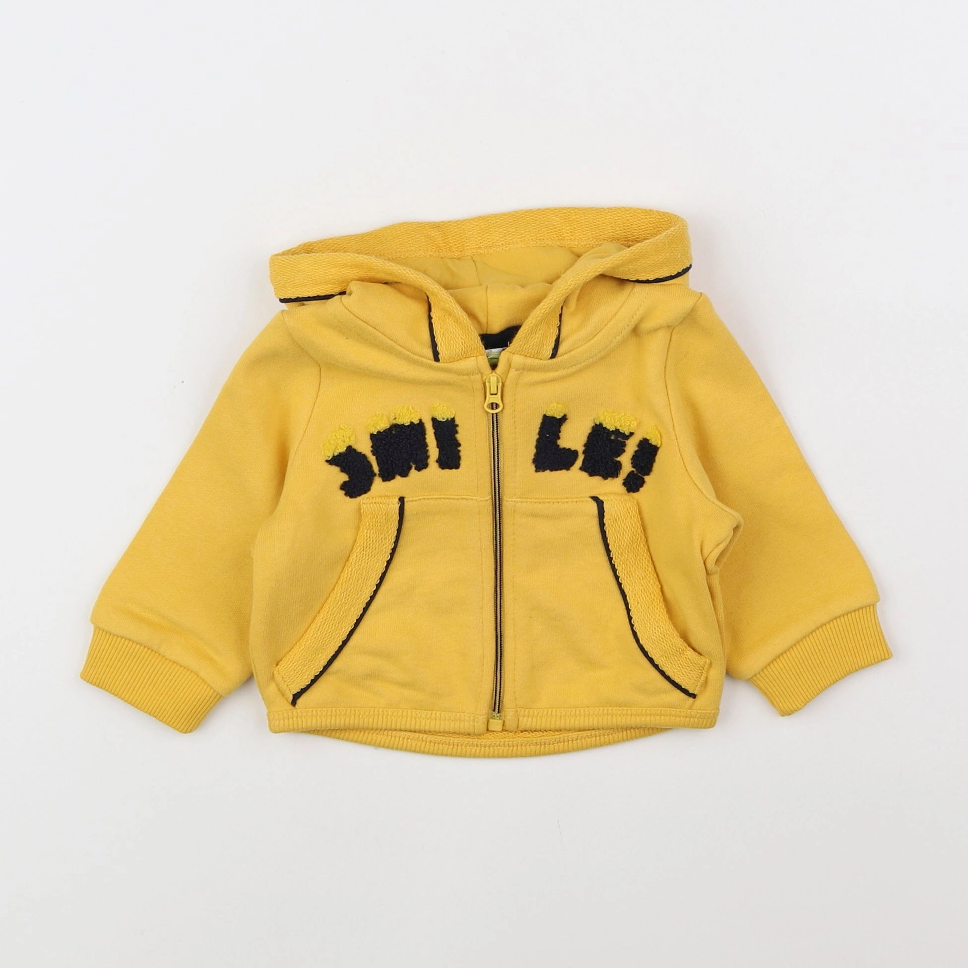Tape à l'oeil - sweat jaune (état neuf) - 3 mois