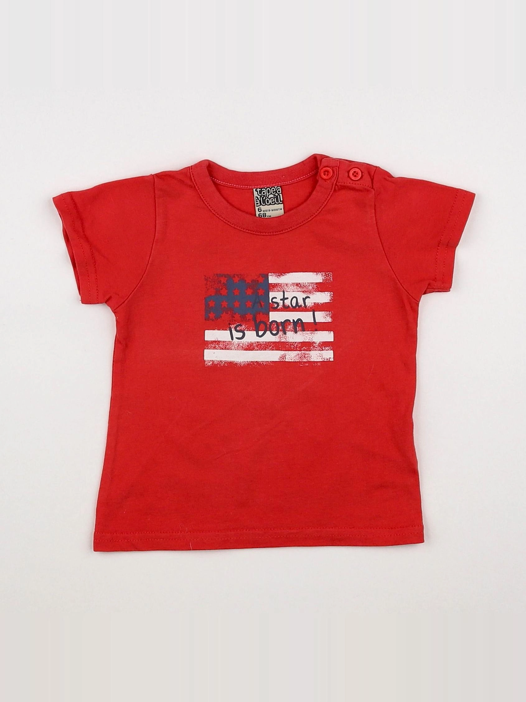 Tape à l'oeil - tee-shirt rouge - 6 mois