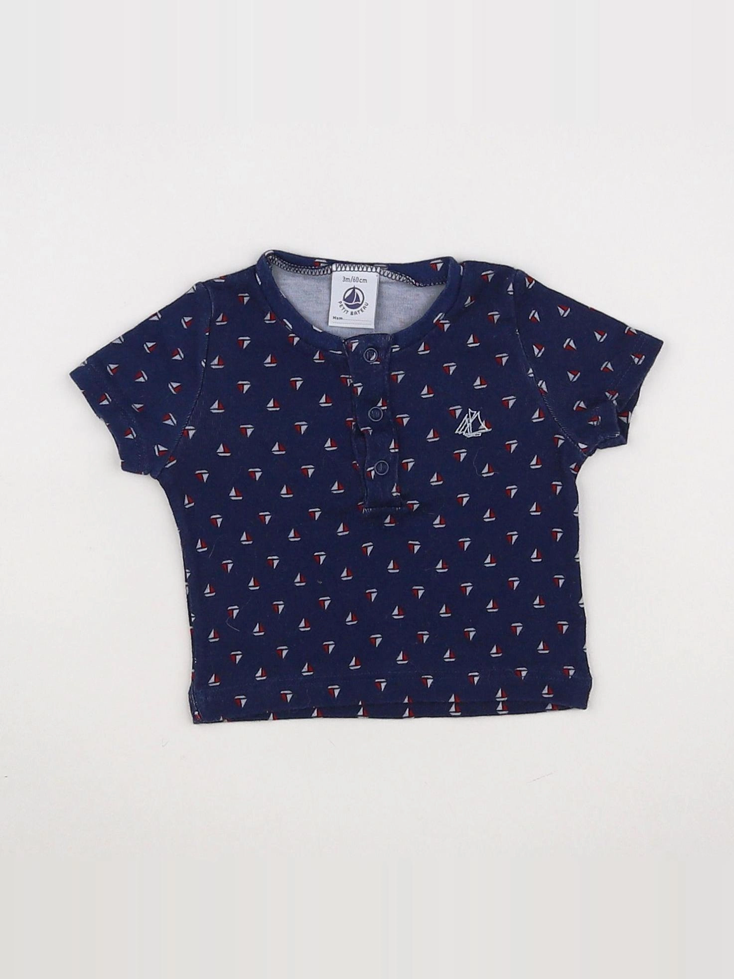 Petit Bateau - tee-shirt bleu - 3 mois