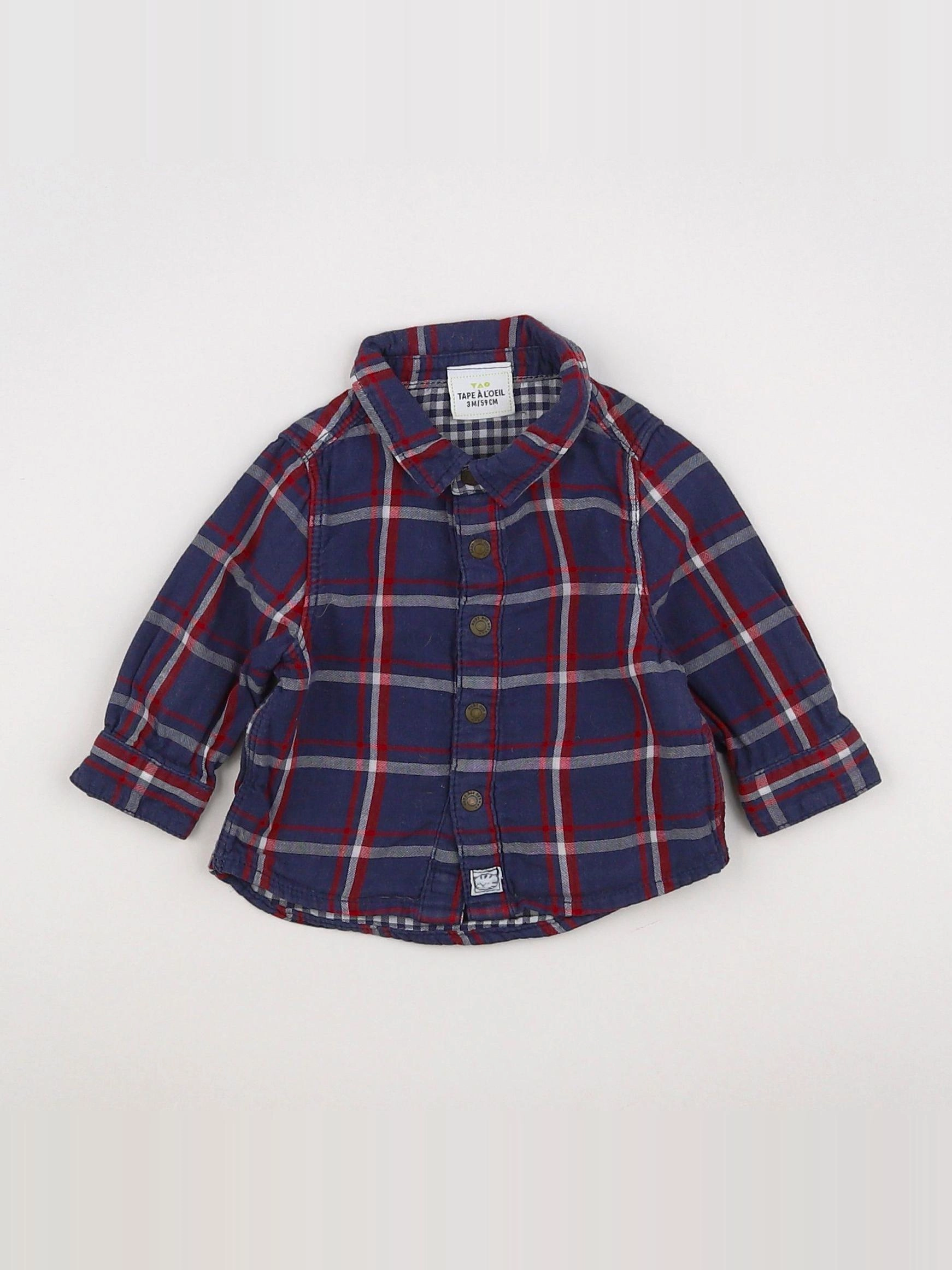 Tape à l'oeil - chemise bleu - 3 mois
