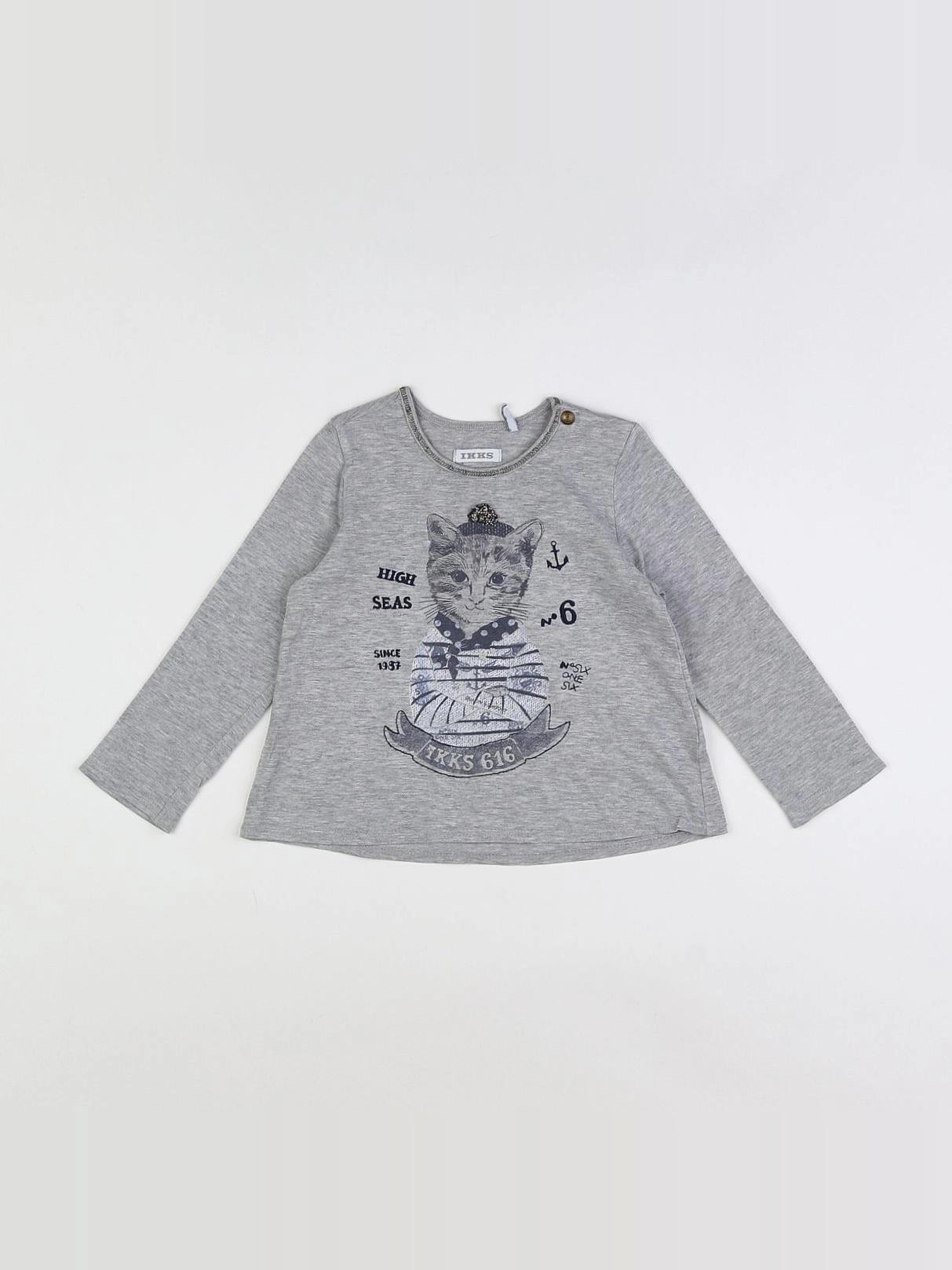 IKKS - tee-shirt gris - 18 mois