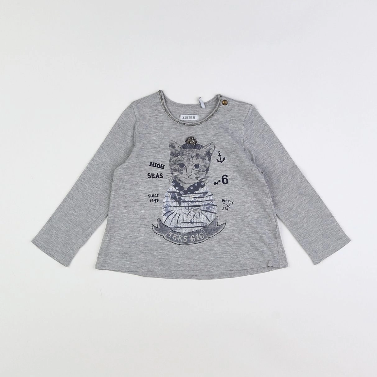 IKKS - tee-shirt gris - 18 mois