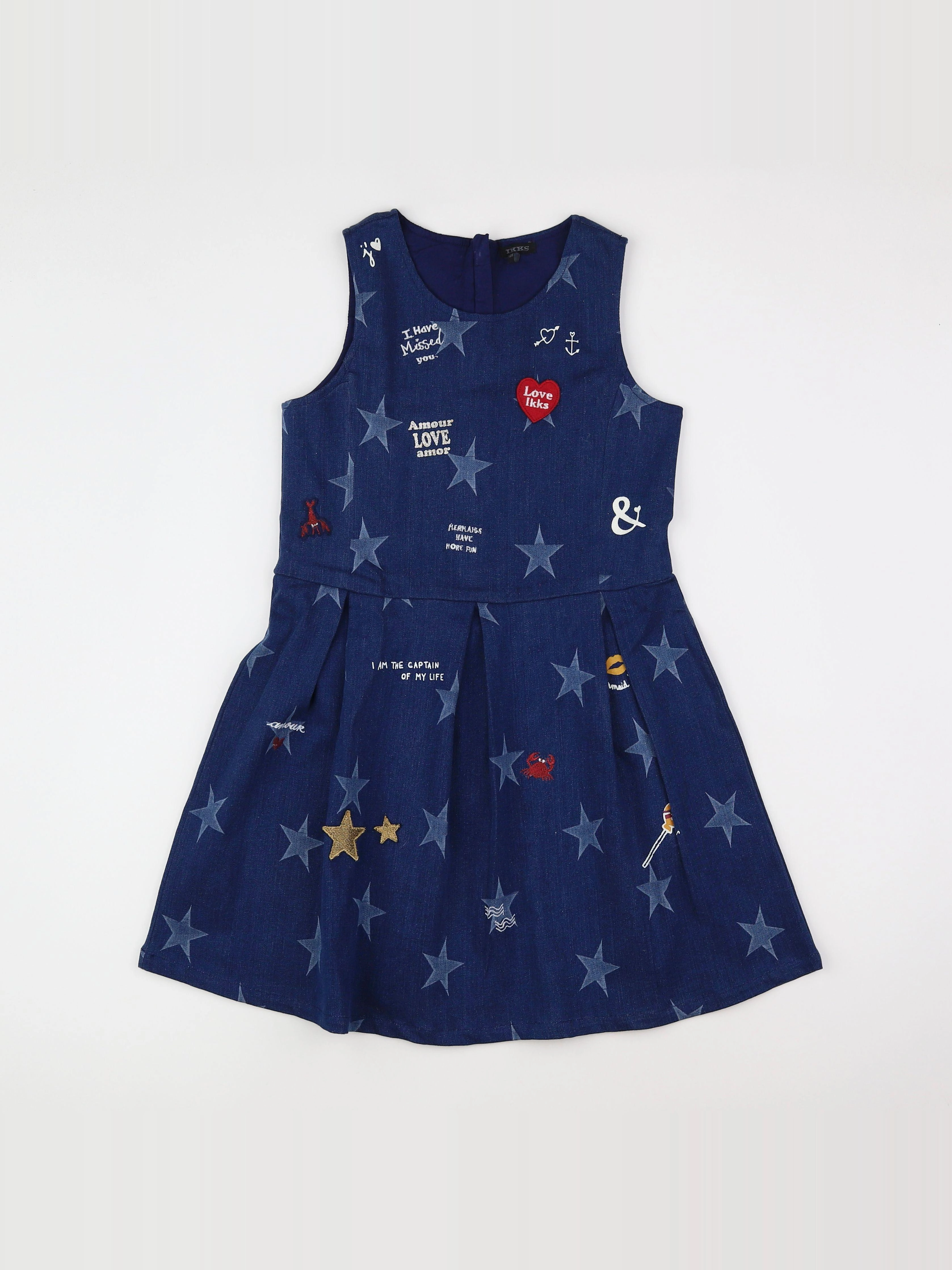 IKKS - robe bleu - 10 ans