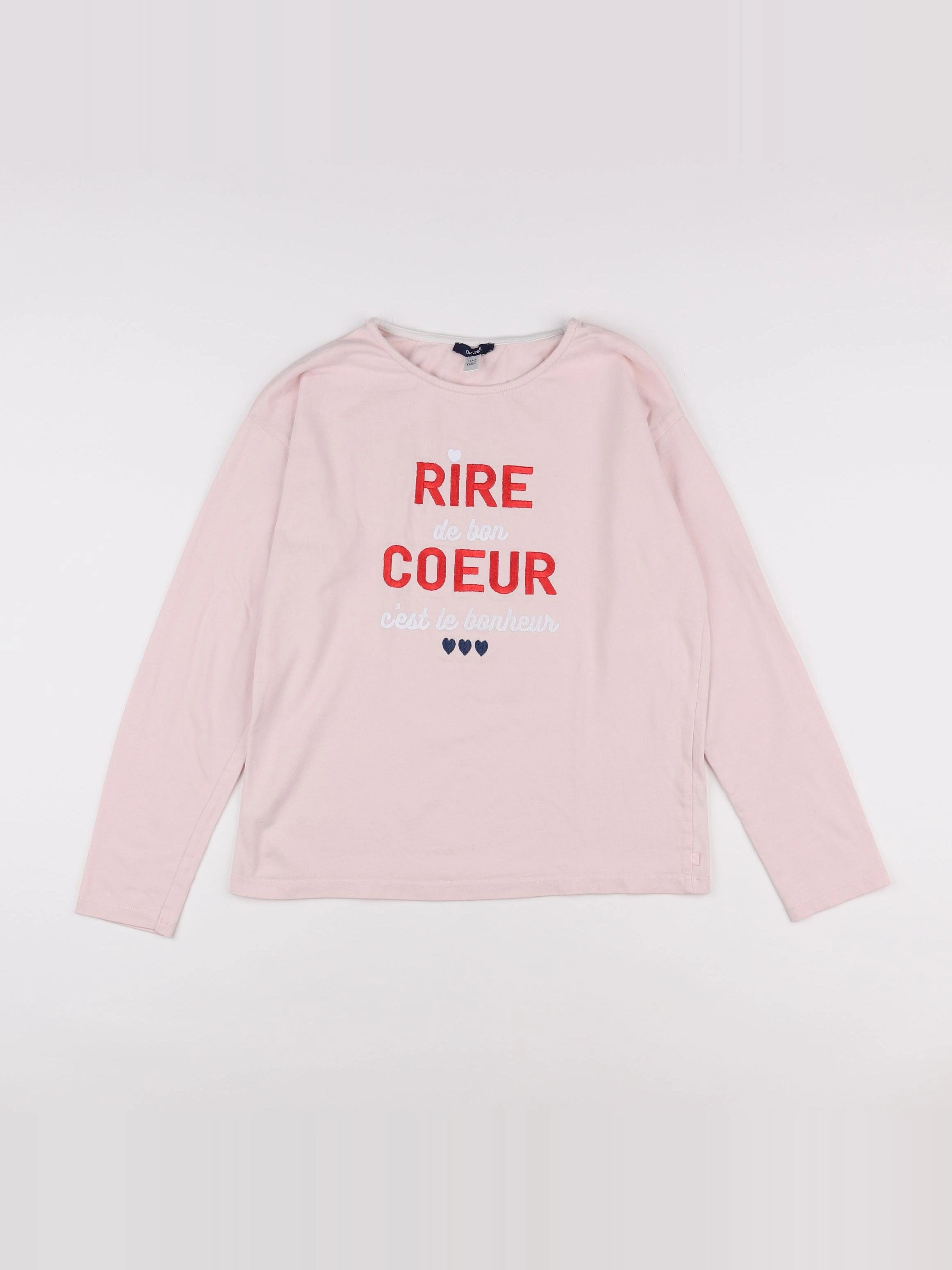 Okaidi - tee-shirt rose - 14 ans