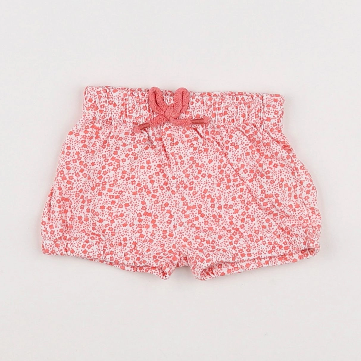 Vertbaudet - short blanc, rouge - 3 mois