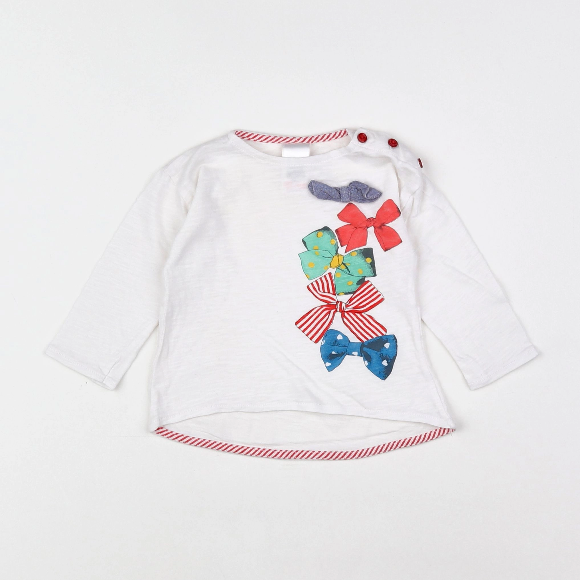 Zara - tee-shirt blanc, multicolore - 3/6 mois