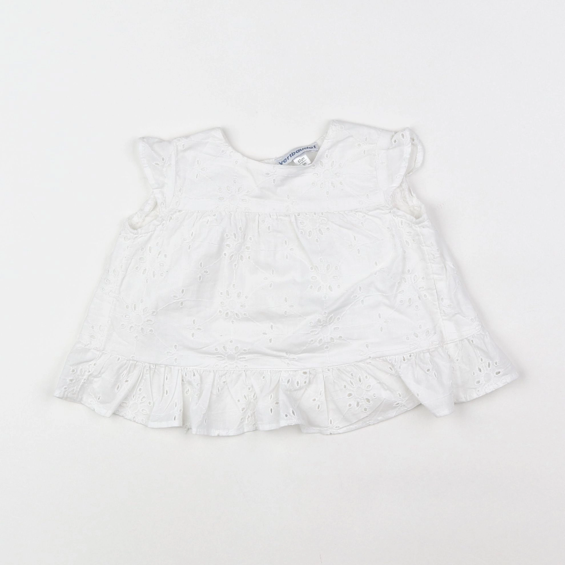 Vertbaudet - blouse blanc - 6 mois