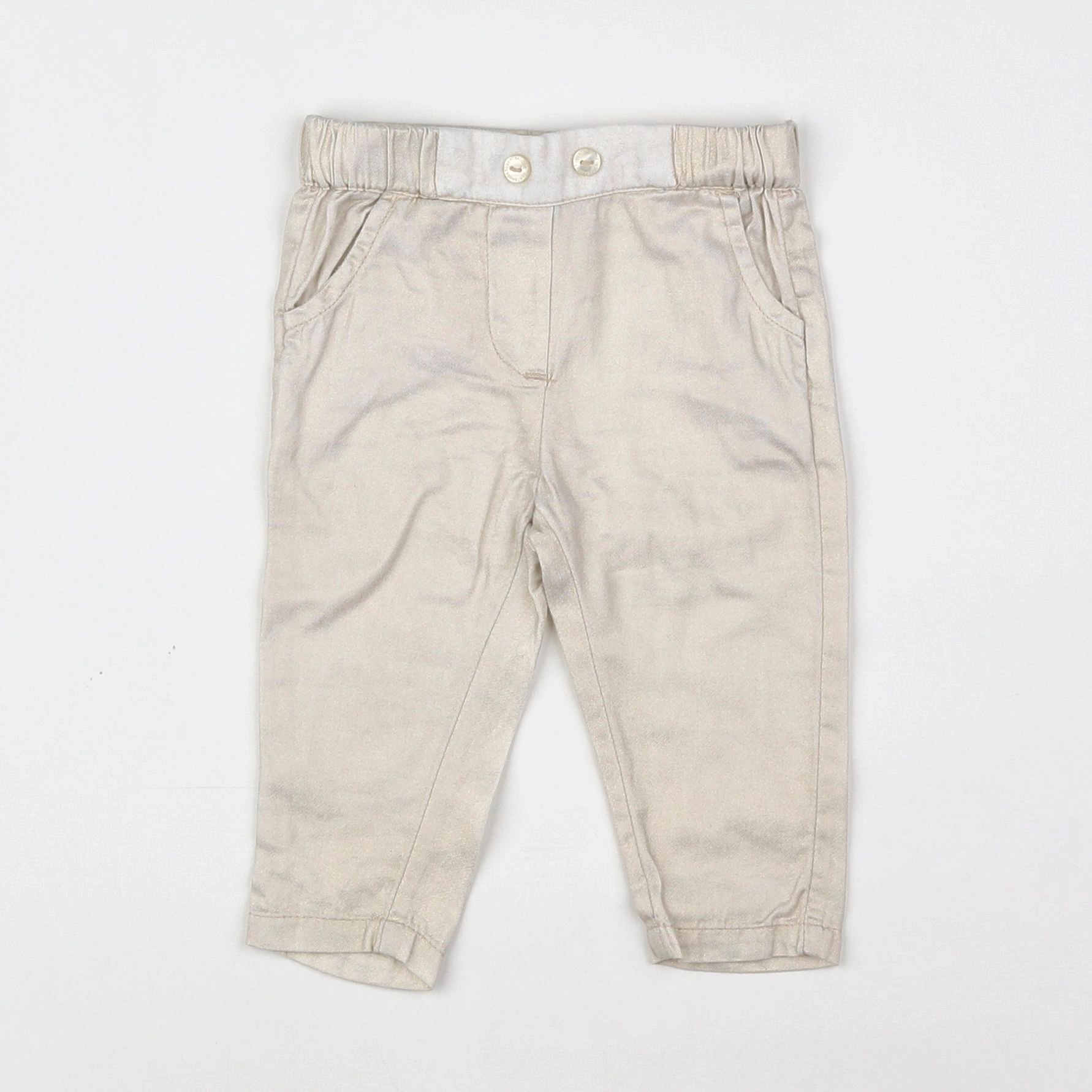 Vertbaudet - pantalon or - 6 mois