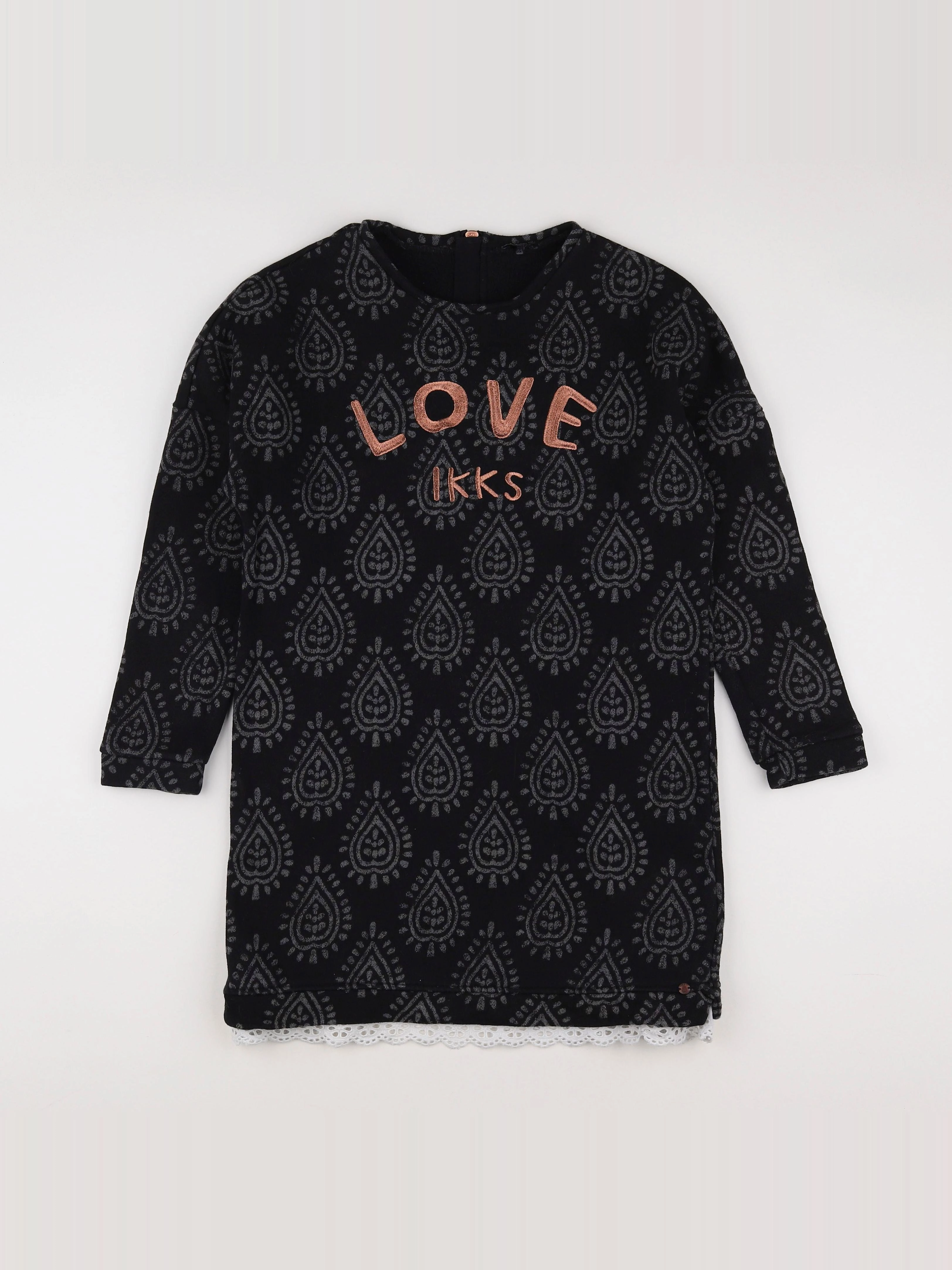 IKKS - robe noir, bronze - 10 ans