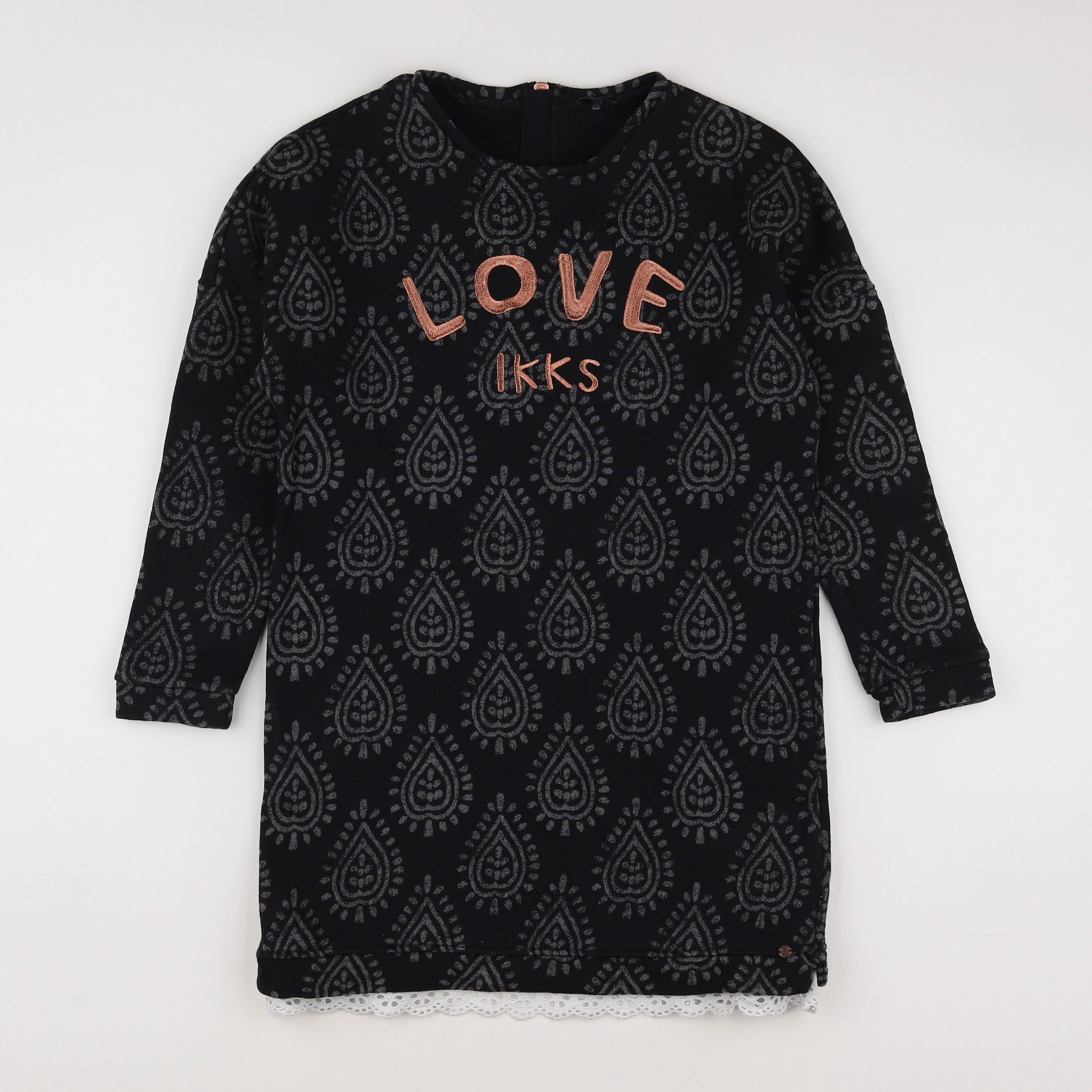 IKKS - robe noir, bronze - 10 ans