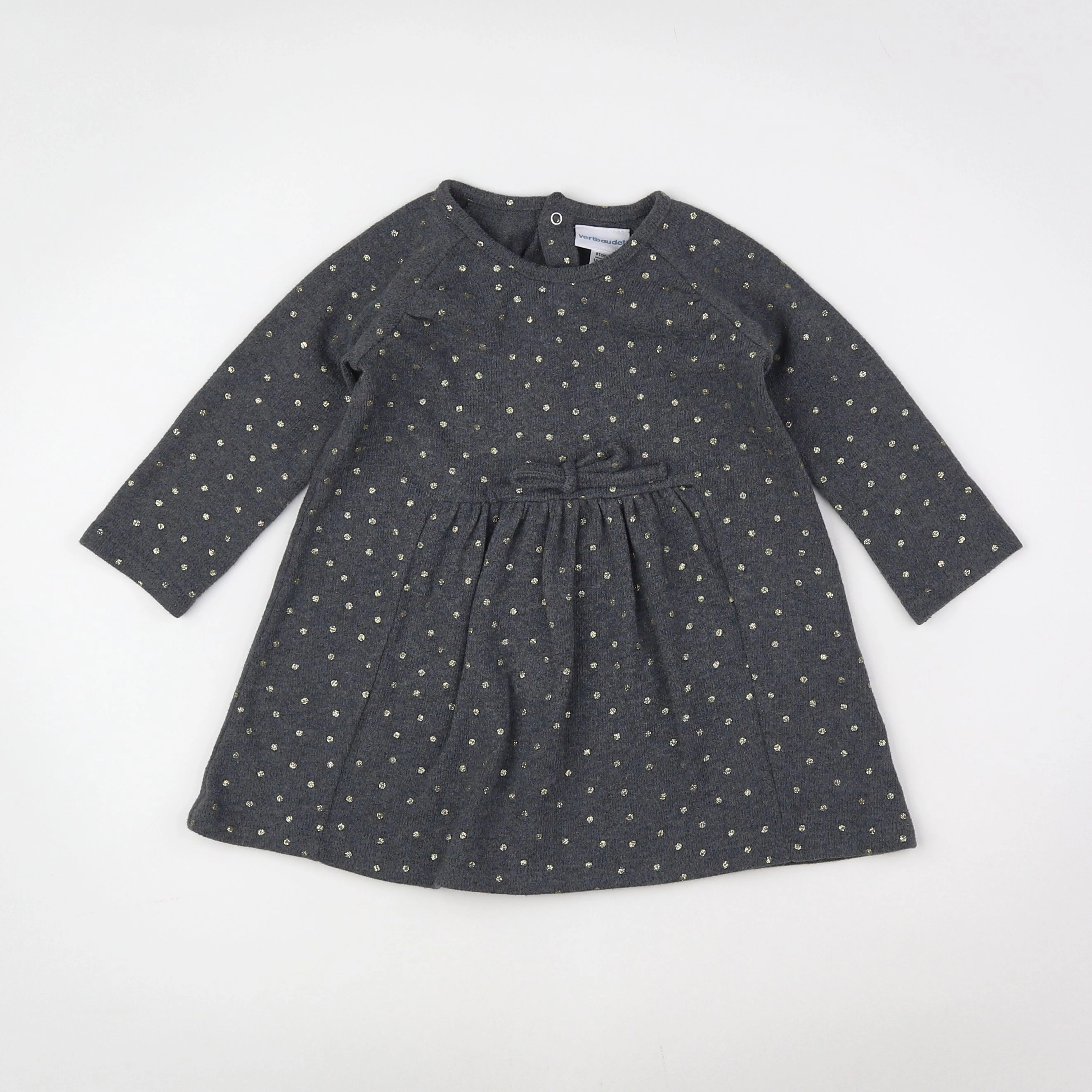 Vertbaudet - robe gris - 18 mois