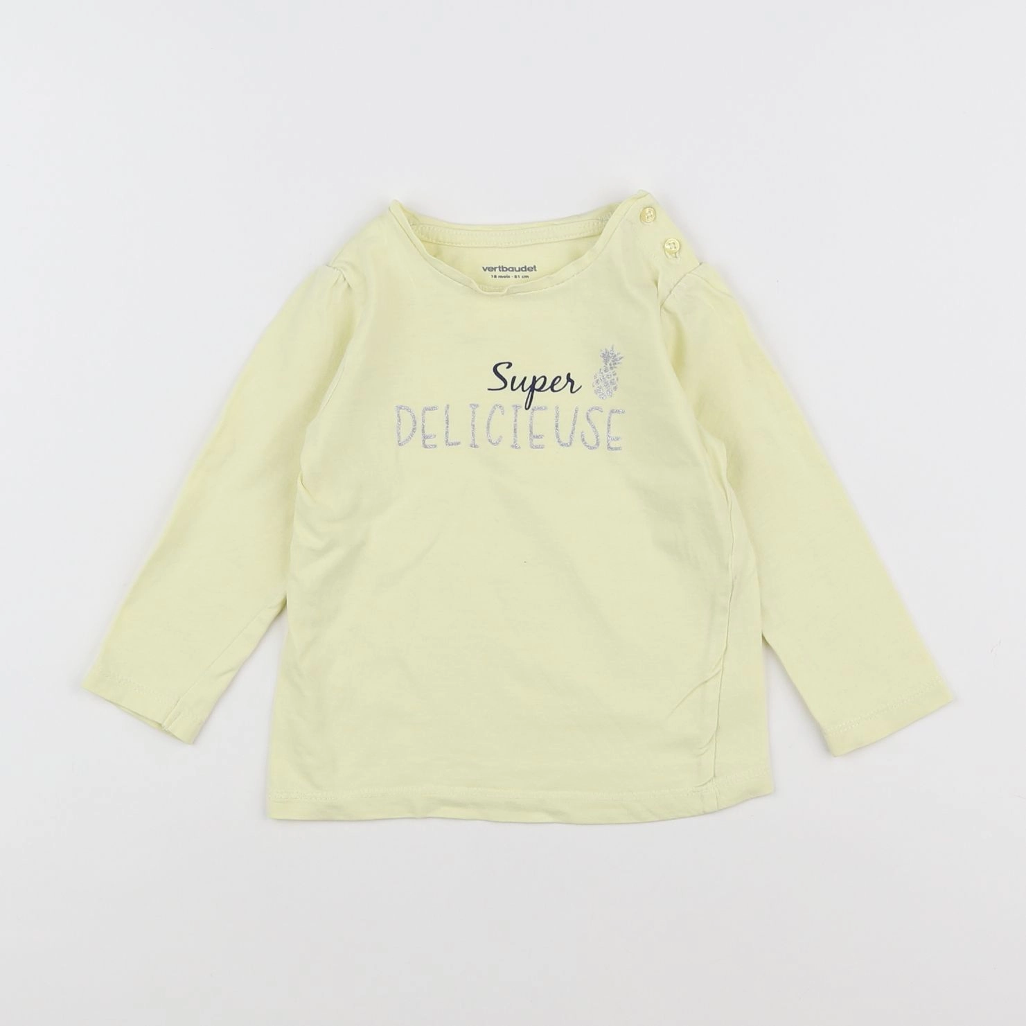 Vertbaudet - tee-shirt jaune - 18 mois