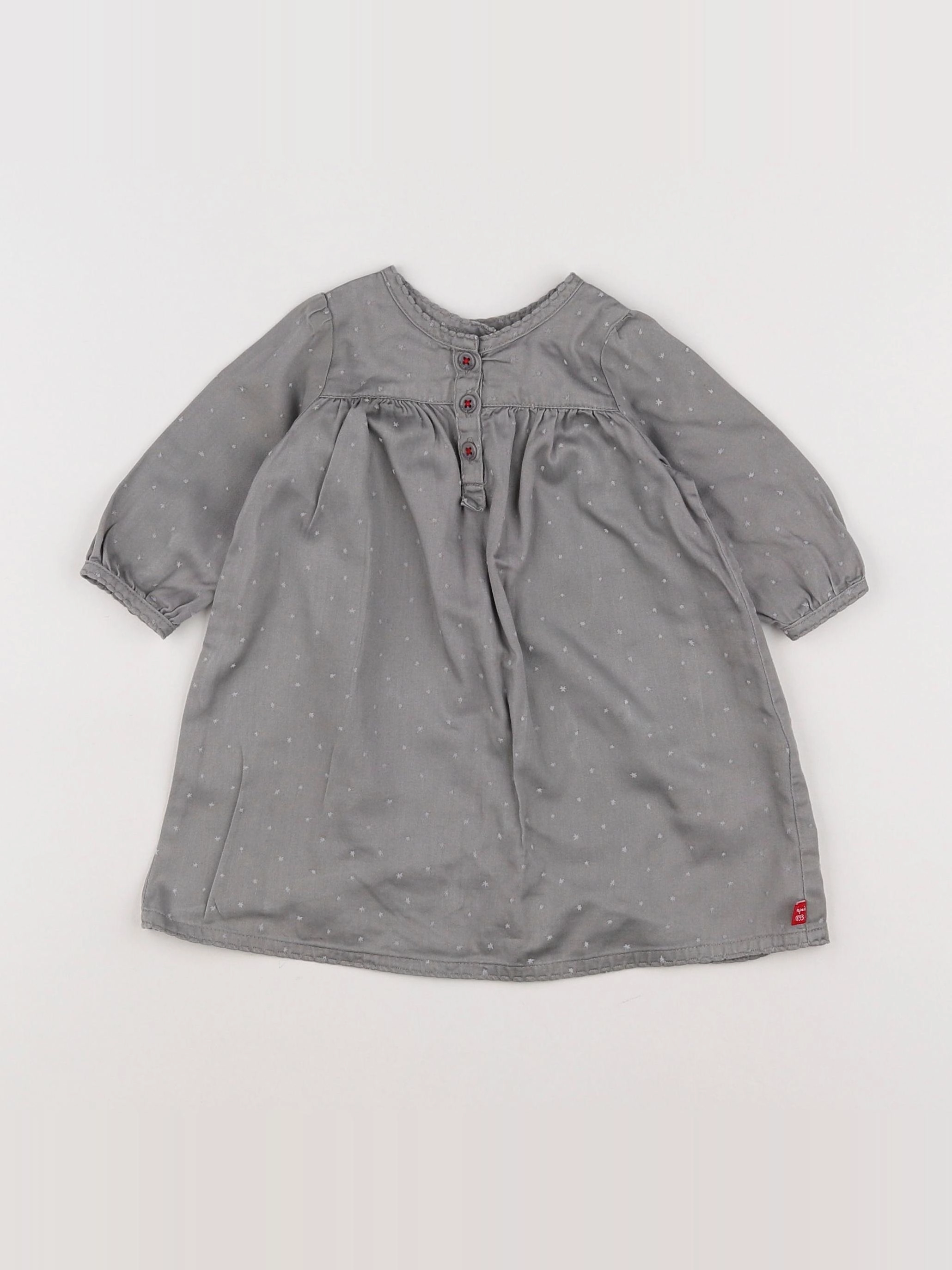 Petit Bateau - robe gris - 3 mois
